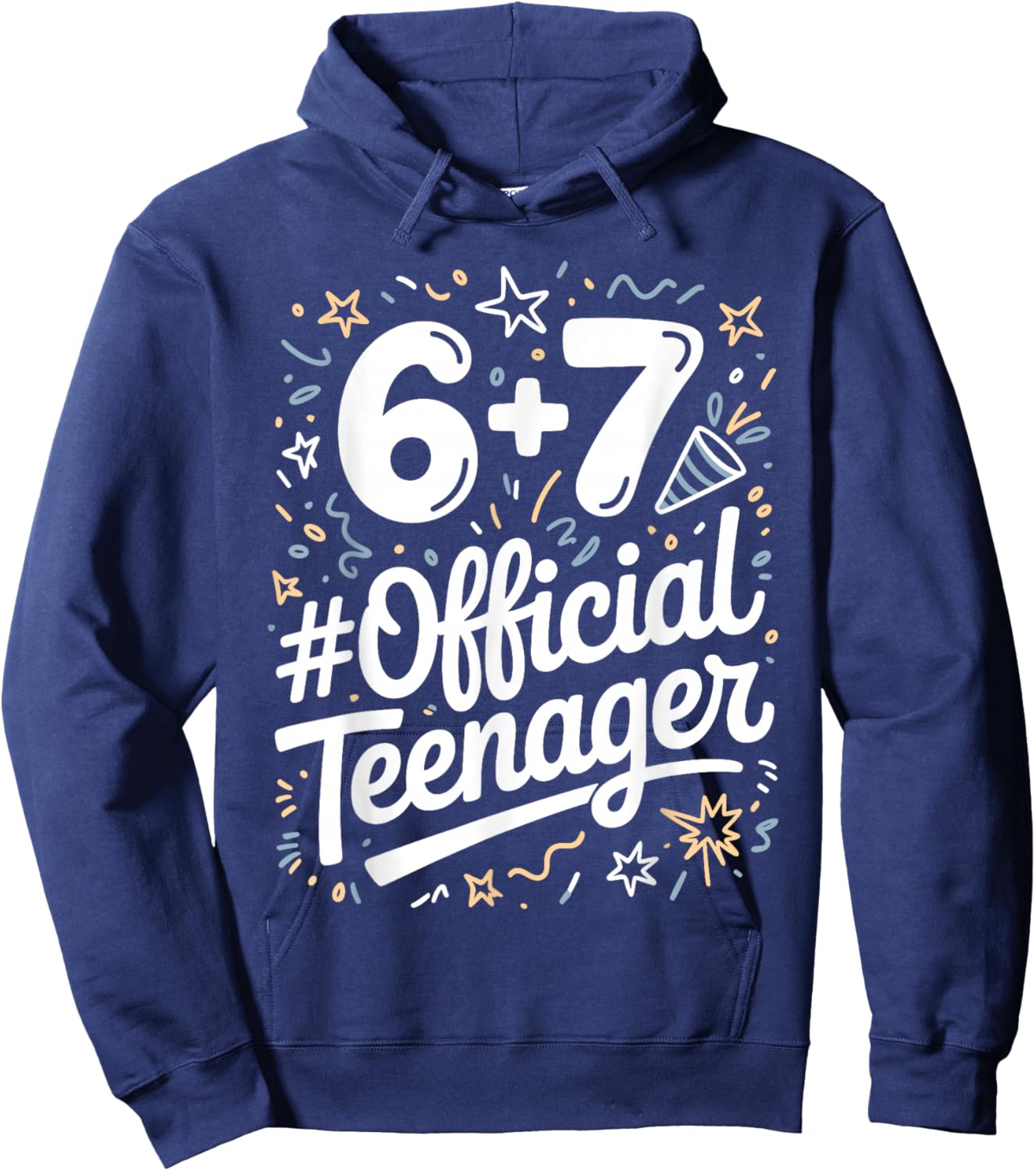 Funny Official Teenager Art Women 13th Birthday Hoodie - Hoodie | Navy