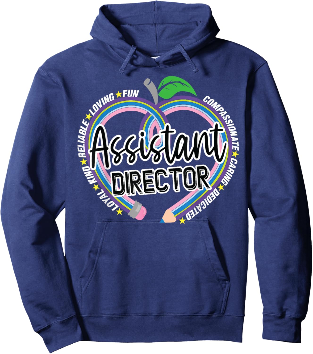 Wild About School Team of Educator Counselors Crew Assistant Director Childcare Back To Preschool Group Daycare Hoodie - Hoodie | Navy