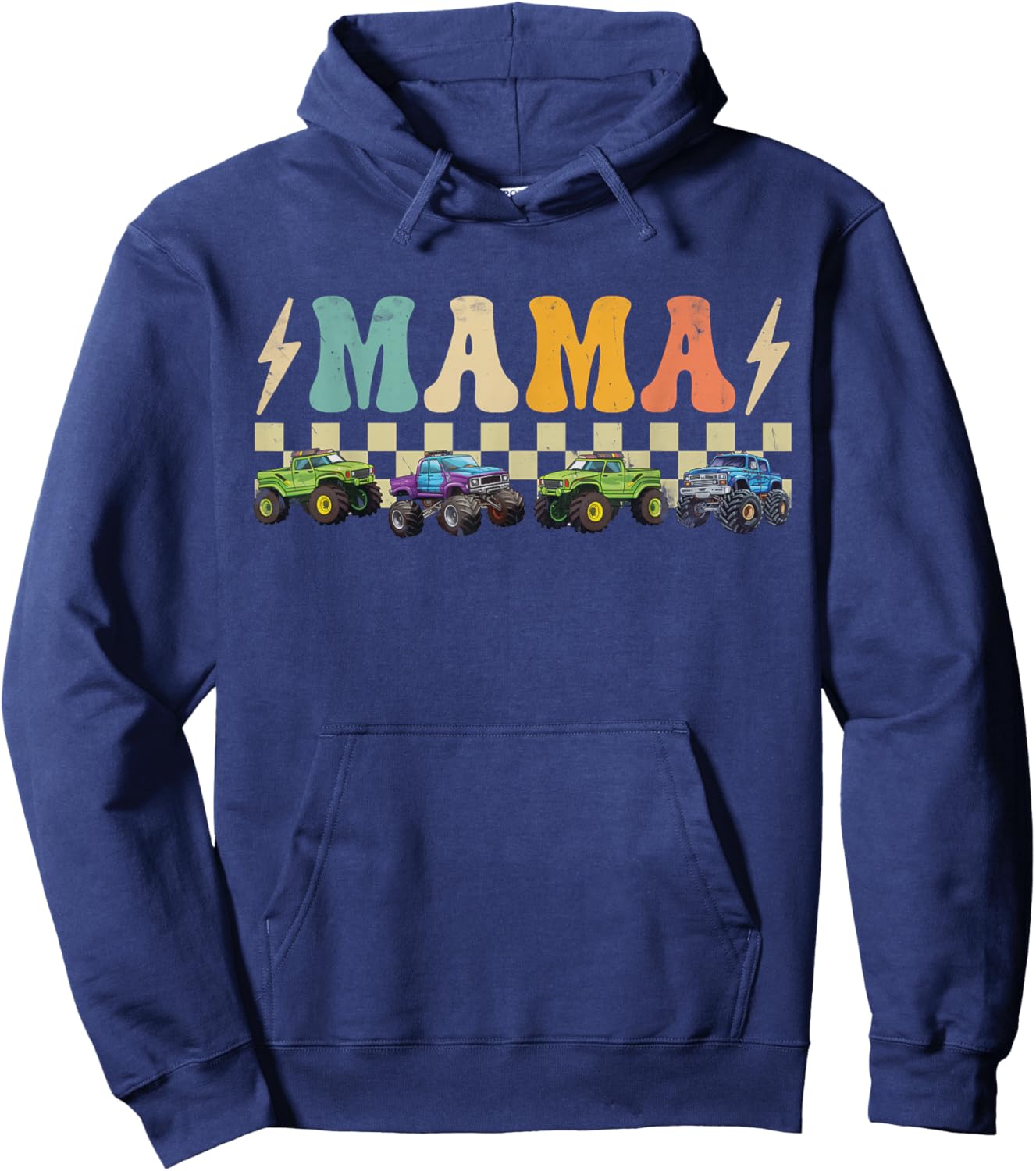 Monster Truck Mama Family Matching Monster Trucks Birthday Hoodie - Hoodie | Navy