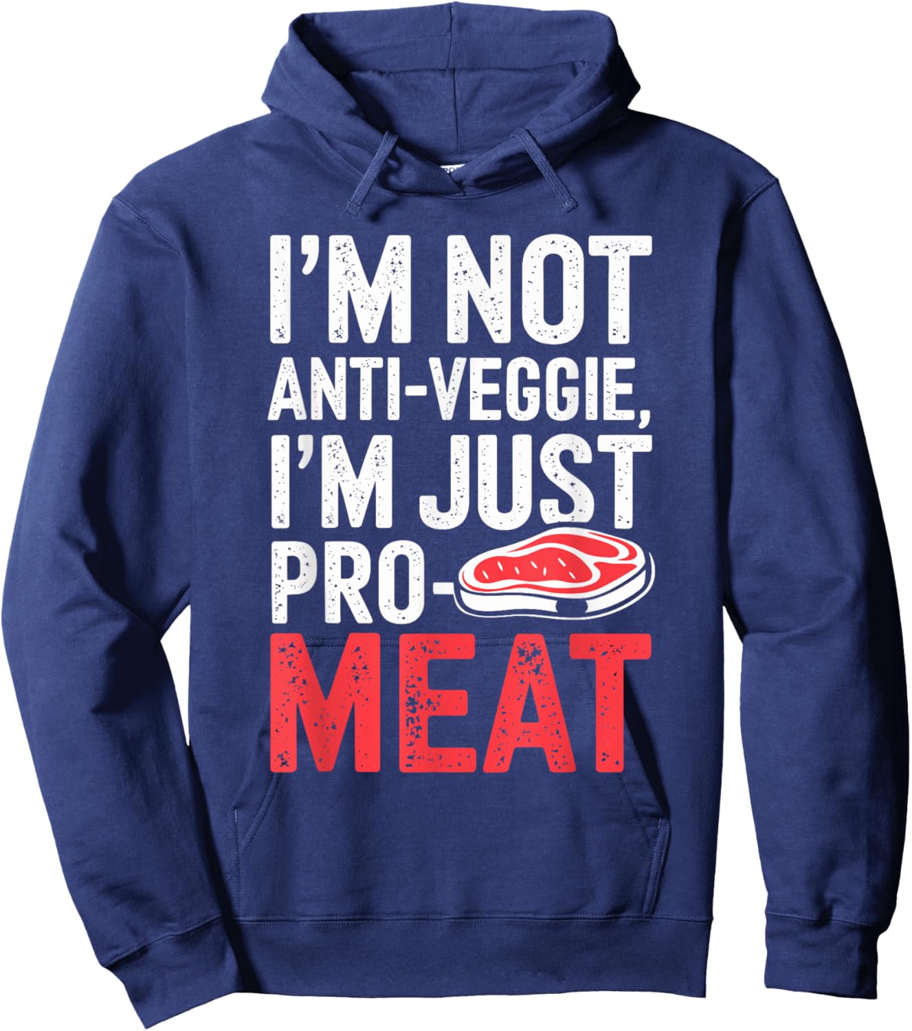 Zero Carb All Meat Diet Funny BBQ Hoodie - Hoodie | Navy