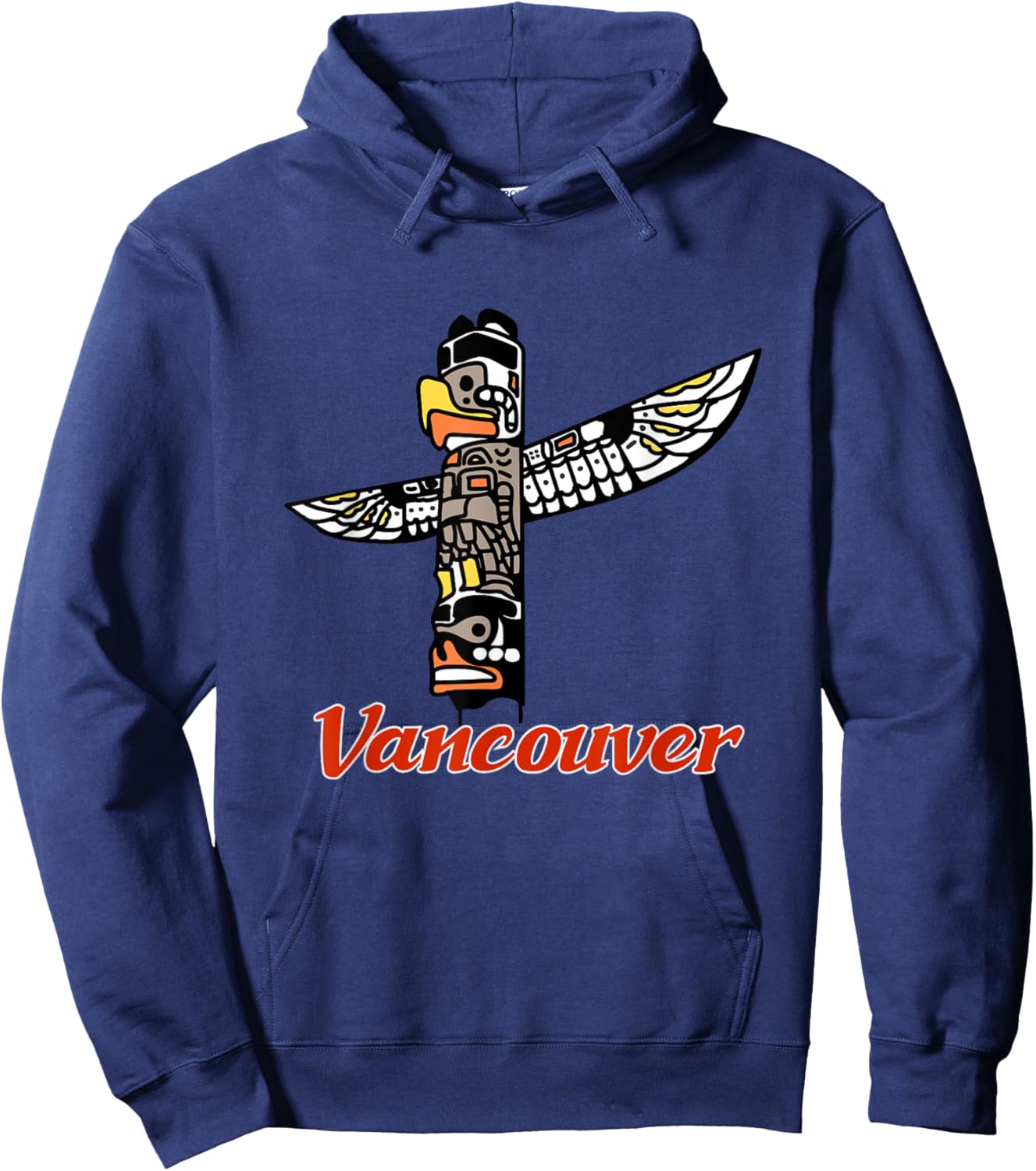 British Columbia Totem Pole Vancouver Canada Stanley Park Hoodie - Hoodie | Navy