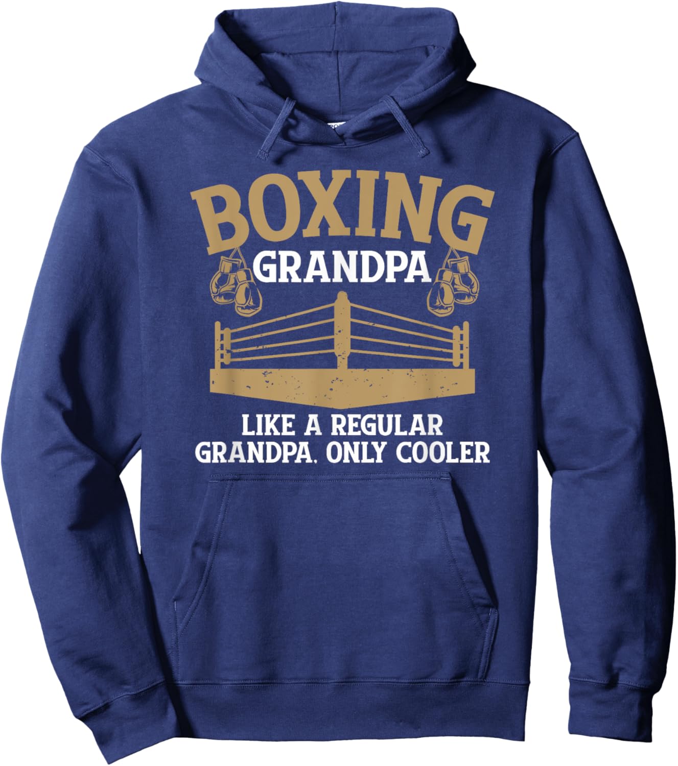 Boxing Grandpa Cool Boxing Grandfather Hoodie - Hoodie | Navy