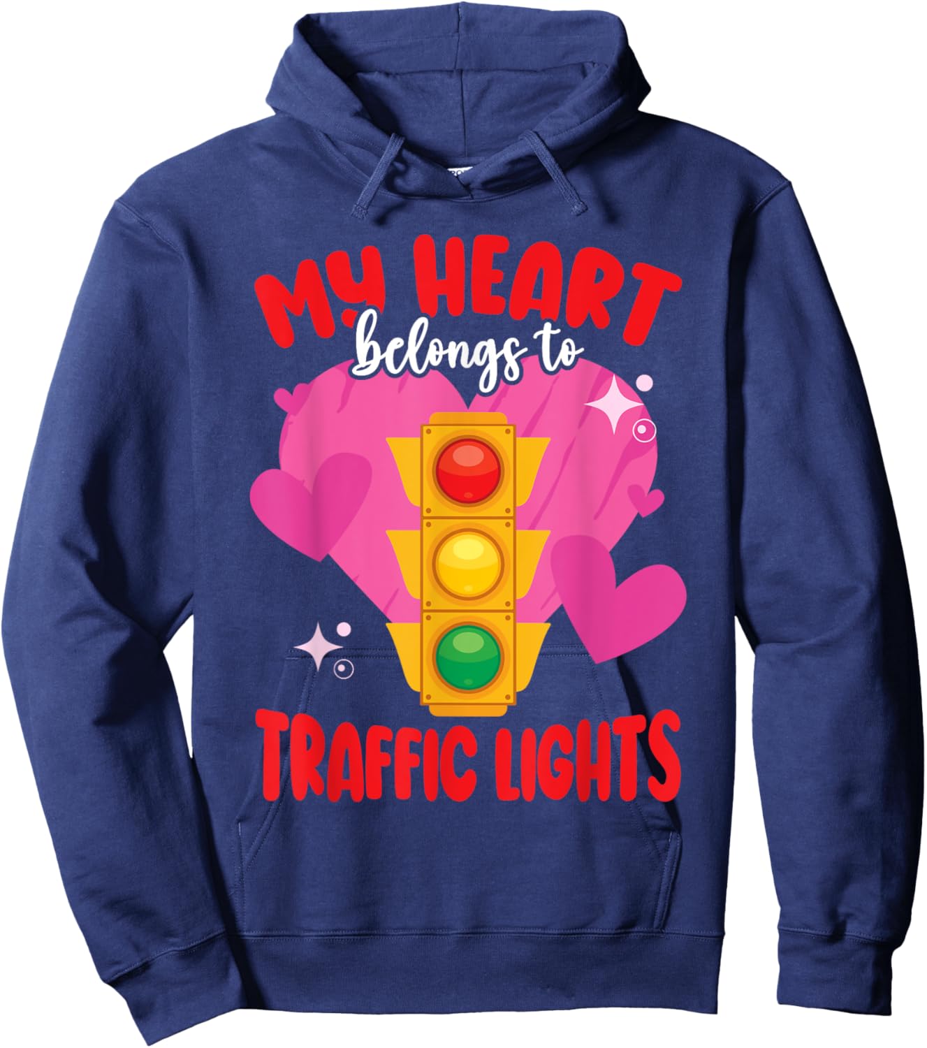 Halloween Traffic Light My Heart Belongs To Traffic Lights Hoodie - Hoodie | Navy