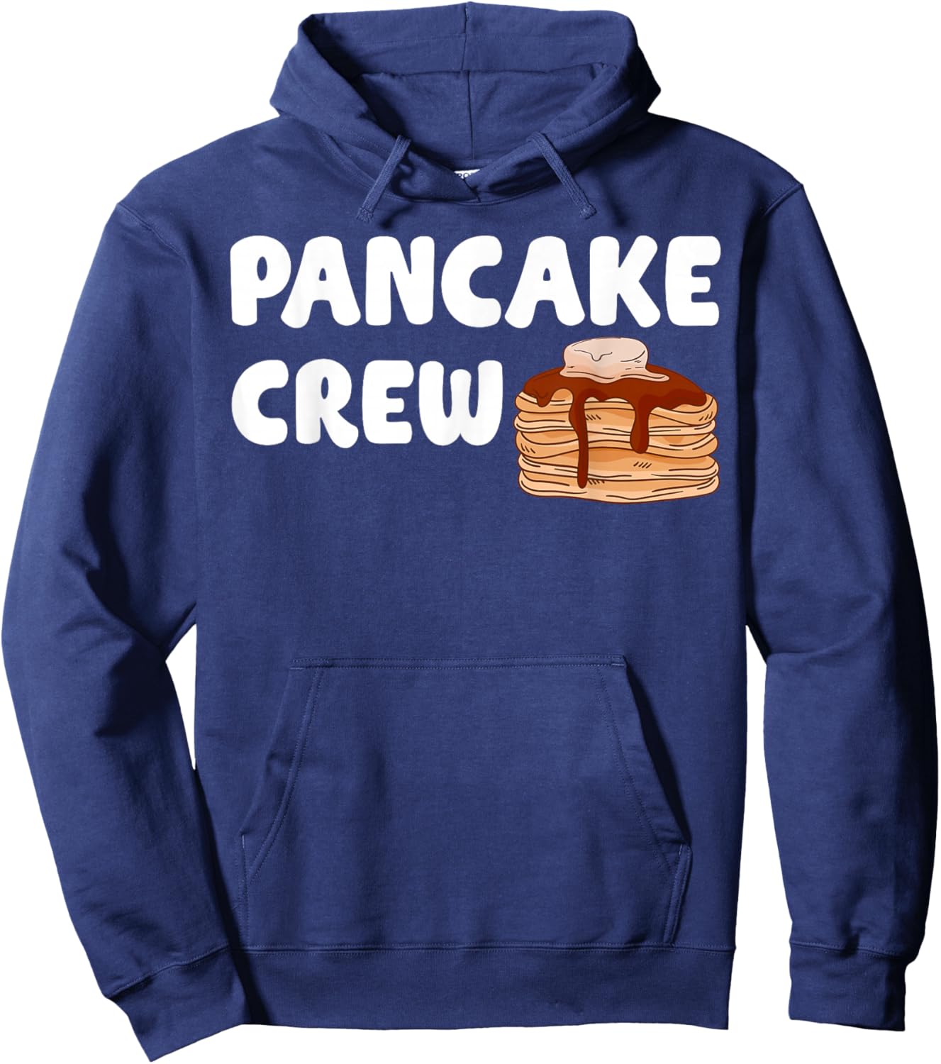 Pancake Crew Funny Pancake Lover Pancake Christmas Pajama Hoodie - Hoodie | Navy