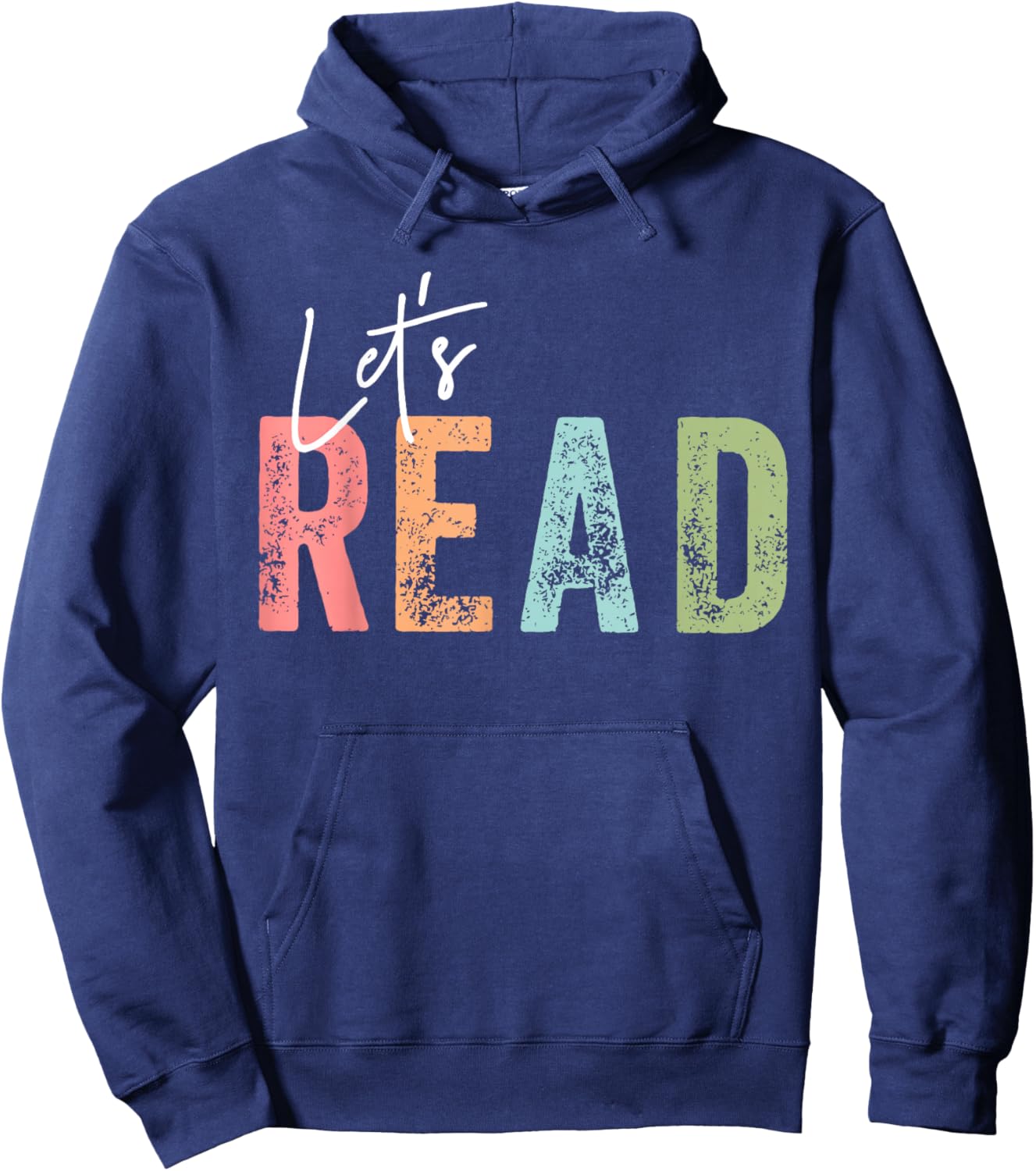 Let's Read Book Nerd Reading Book Lover Librarian Teacher Hoodie - Hoodie | Navy
