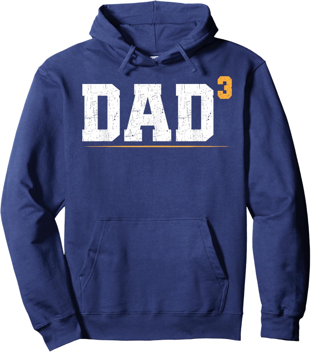 Dad of Three Triplet Dad of 3 Proud Father of Three Hoodie - Hoodie | Navy