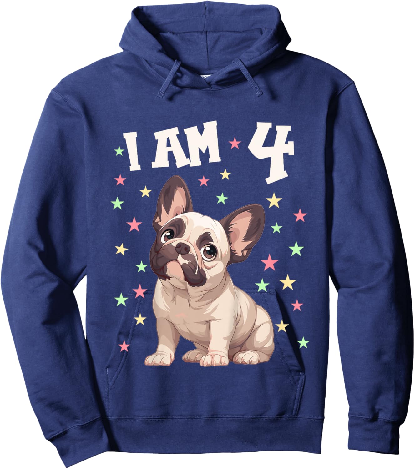 4 Years old 4th birthday French Bulldogs French Bulldog Kids Hoodie - Hoodie | Navy