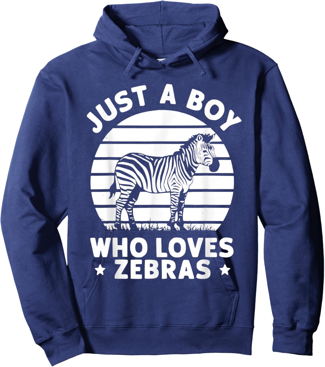 Just A Boy Who Loves Zebras Hoodie - Hoodie | Navy
