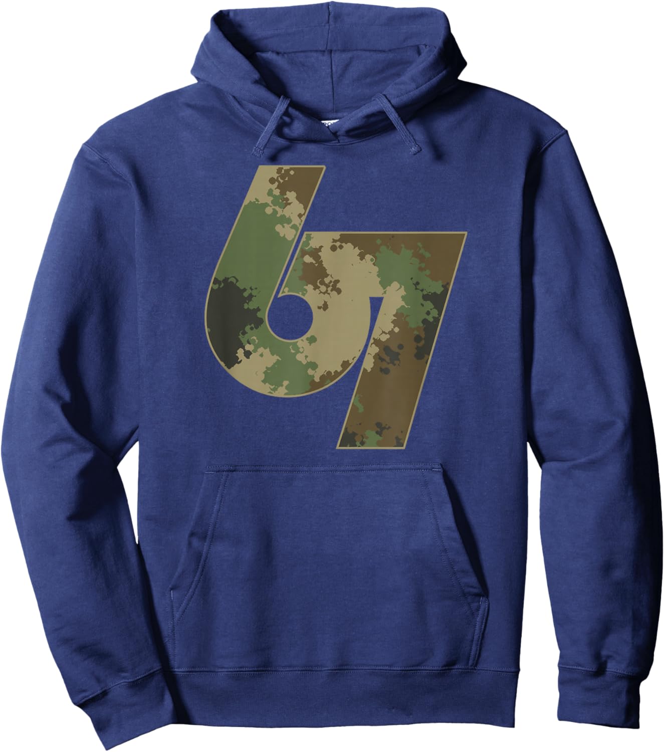 Vintage 67 Meme Camo Logo Namaste Funny Halloween Hoodie - Hoodie | Navy