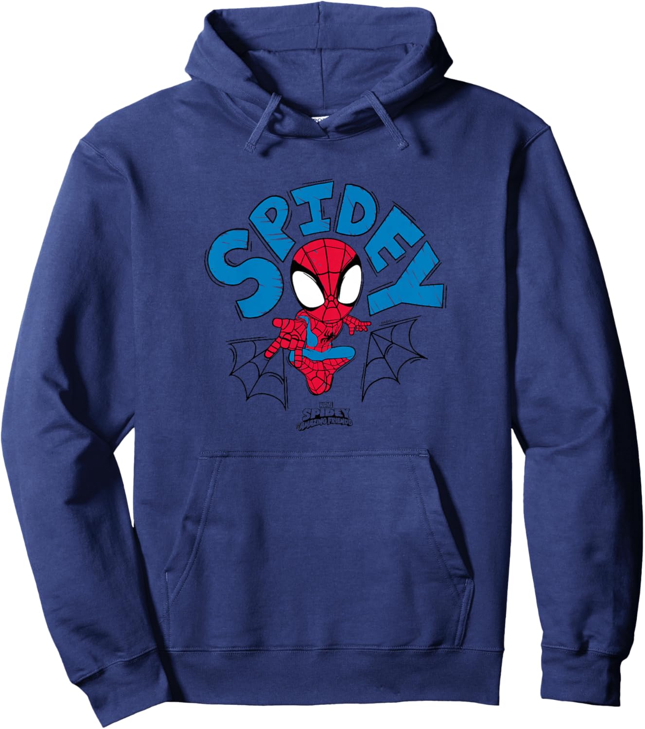 Kids Spidey and His Amazing Friends - Spidey Scribble Hoodie - Hoodie | Navy