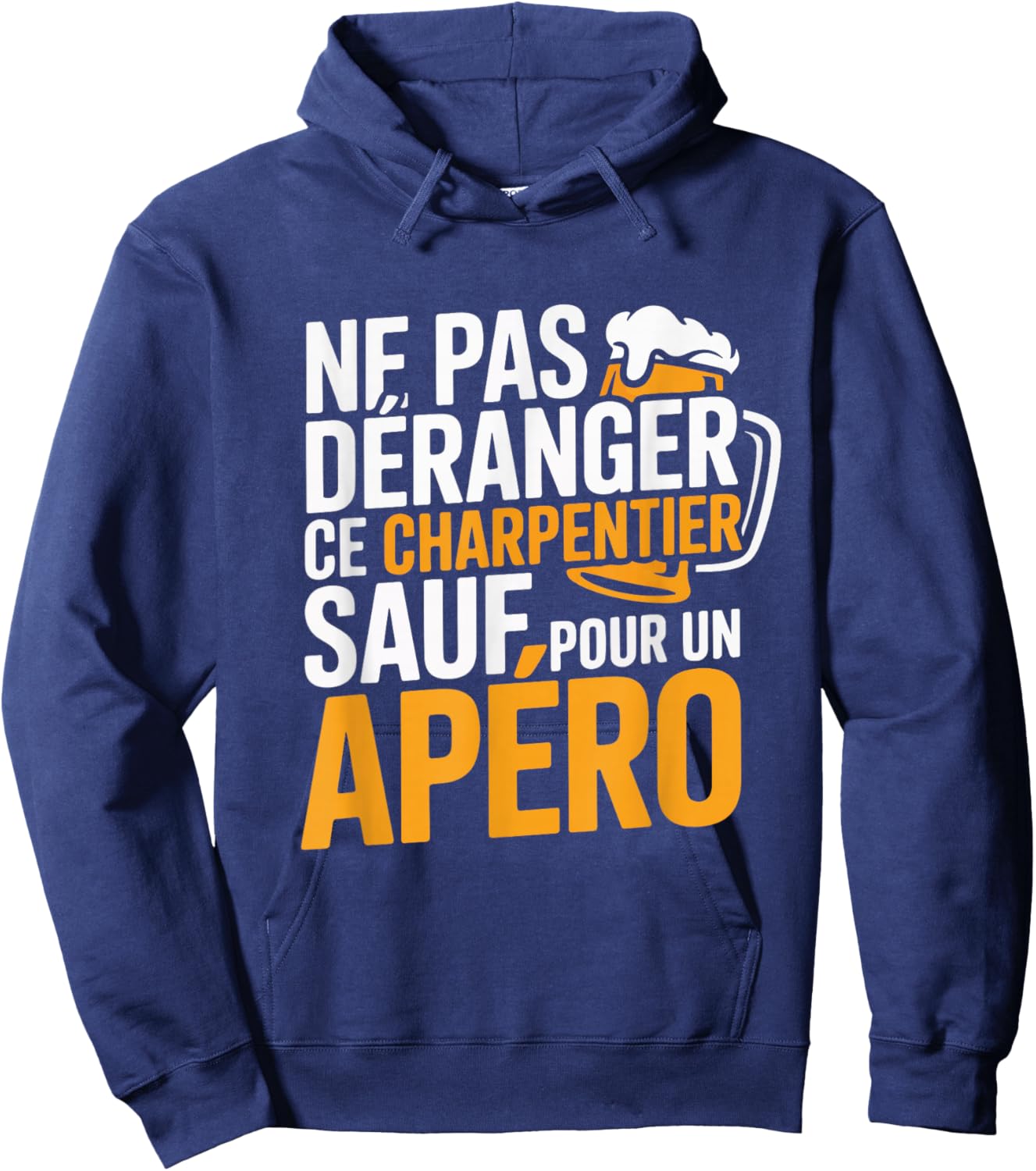 Carpentier Men's Aperitif Humour Gift Funny Beer Hoodie - Hoodie | Navy