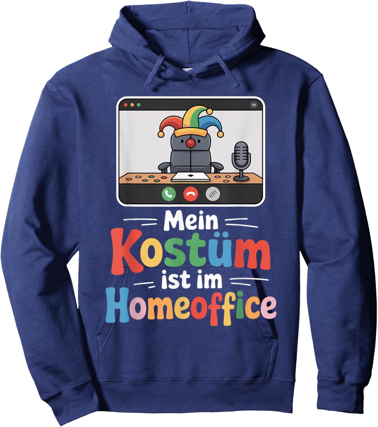 Costume Is In Home Office Carnival Cologne Fancy Dress Office Costume Hoodie - Hoodie | Navy