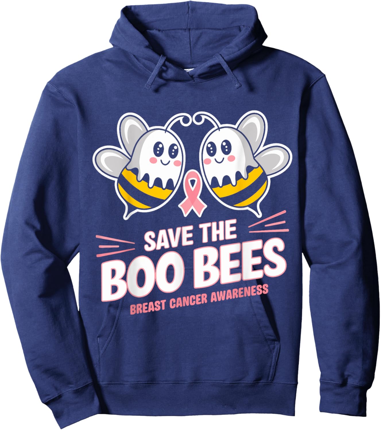 Save The Boobies Breast Cancer Halloween Women Hoodie - Hoodie | Navy