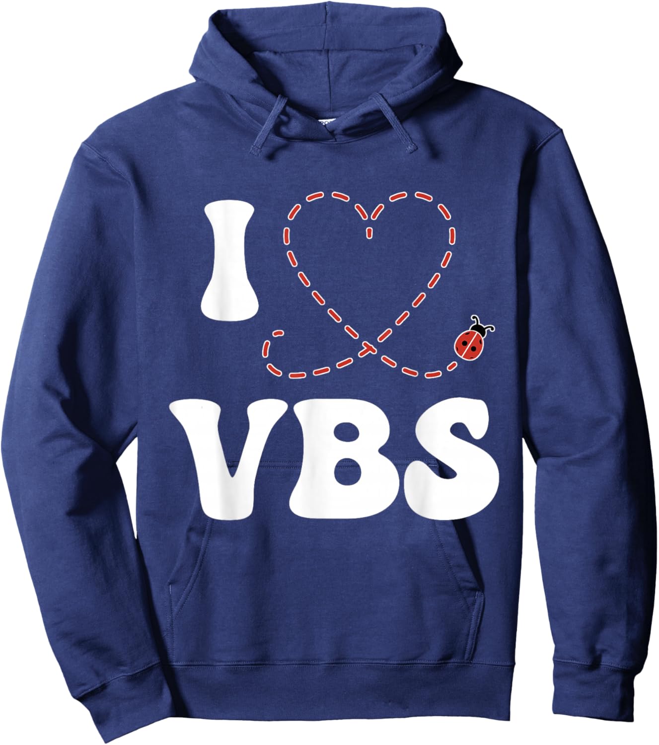 I Love VBS 2025 Vacation Bible School Ladybug VBS Team Hoodie - Hoodie | Navy