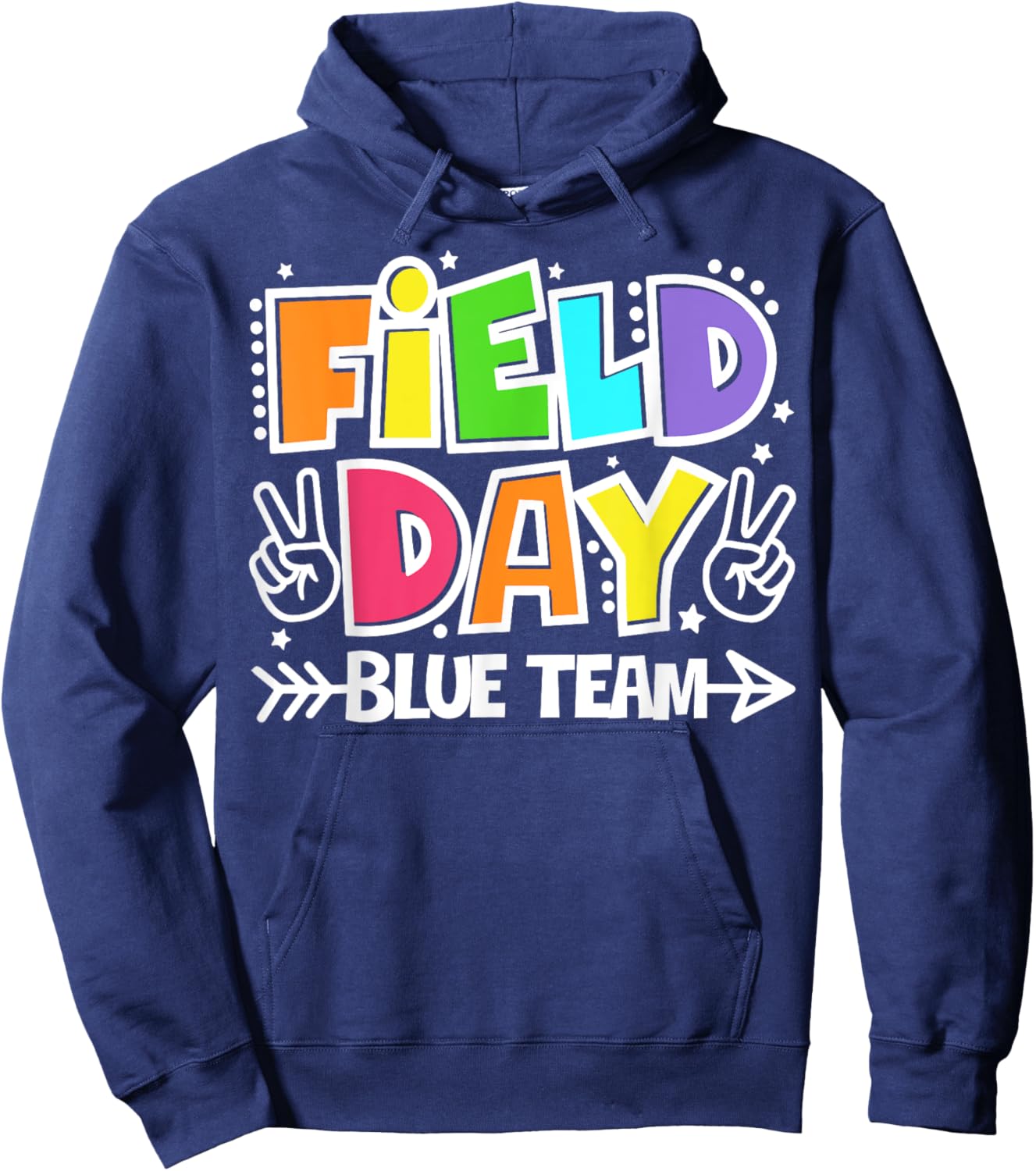 Field Day Blue Team Funny For Teacher Kids Field Day Games Hoodie - Hoodie | Navy