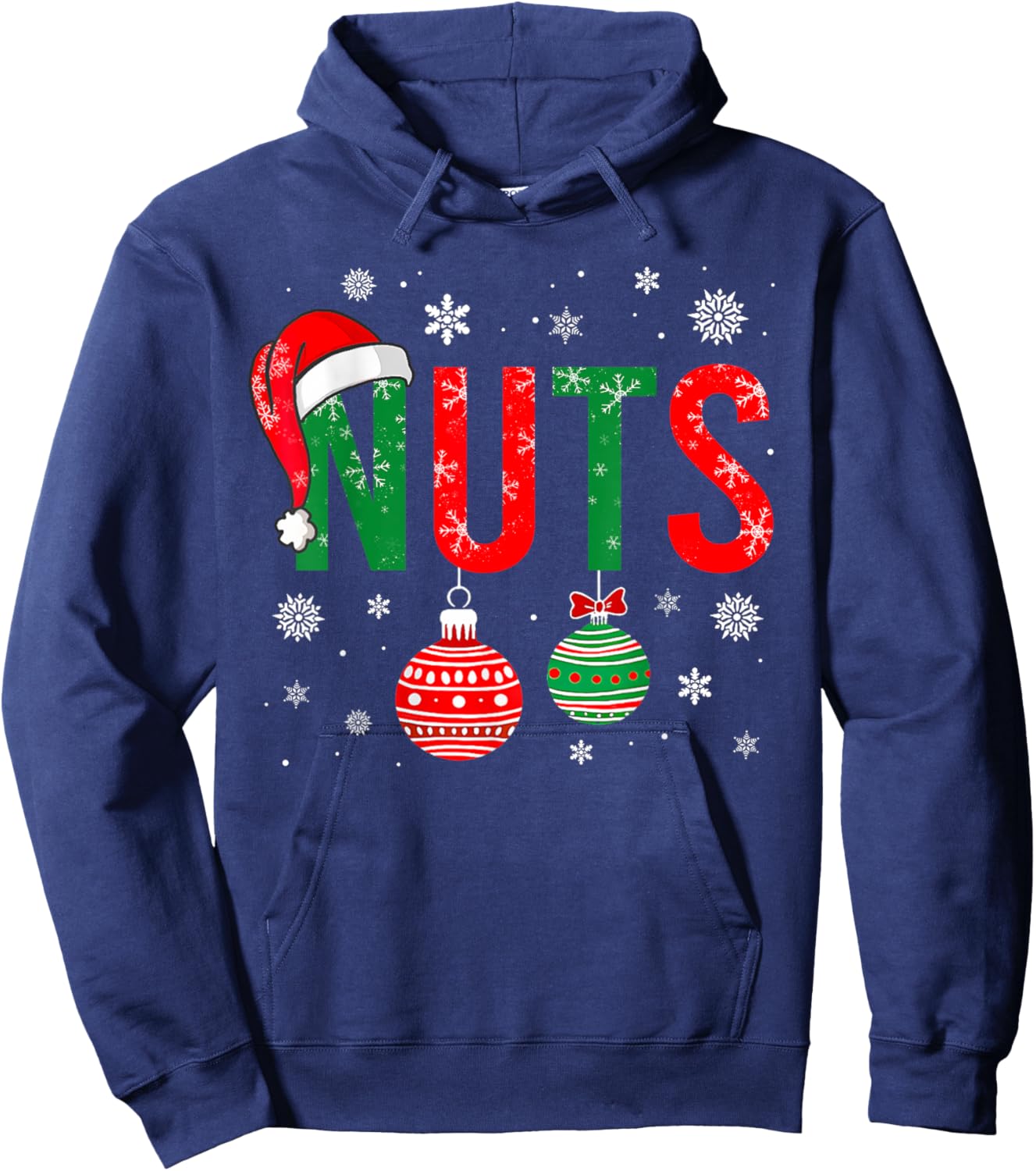 Chest Nuts Christmas Funny Matching Couple Pajama Chestnuts Hoodie - Hoodie | Navy