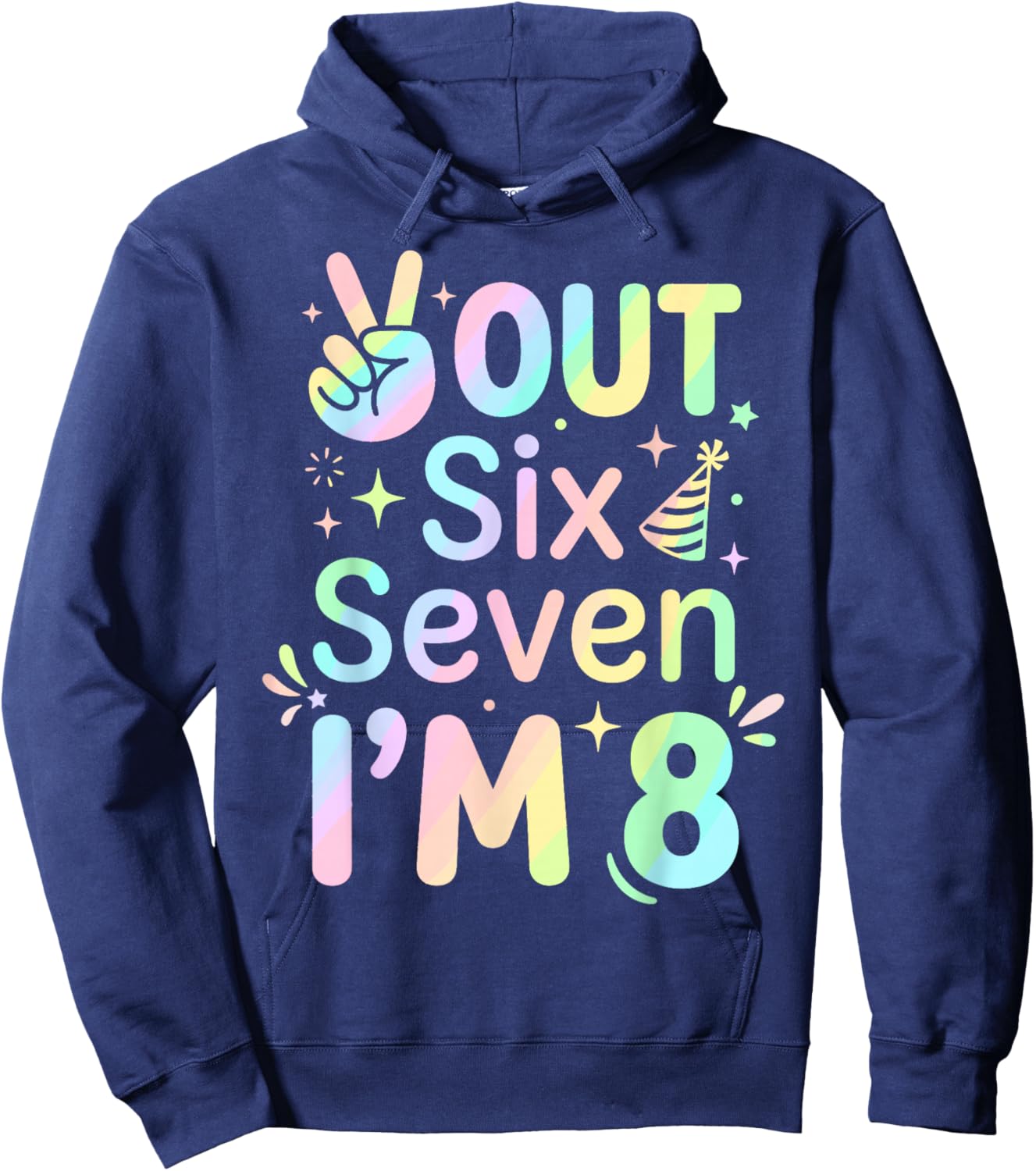 8th Birthday It's My 8 Bday Girls Boys Turning 8 Birthday Hoodie - Hoodie | Navy