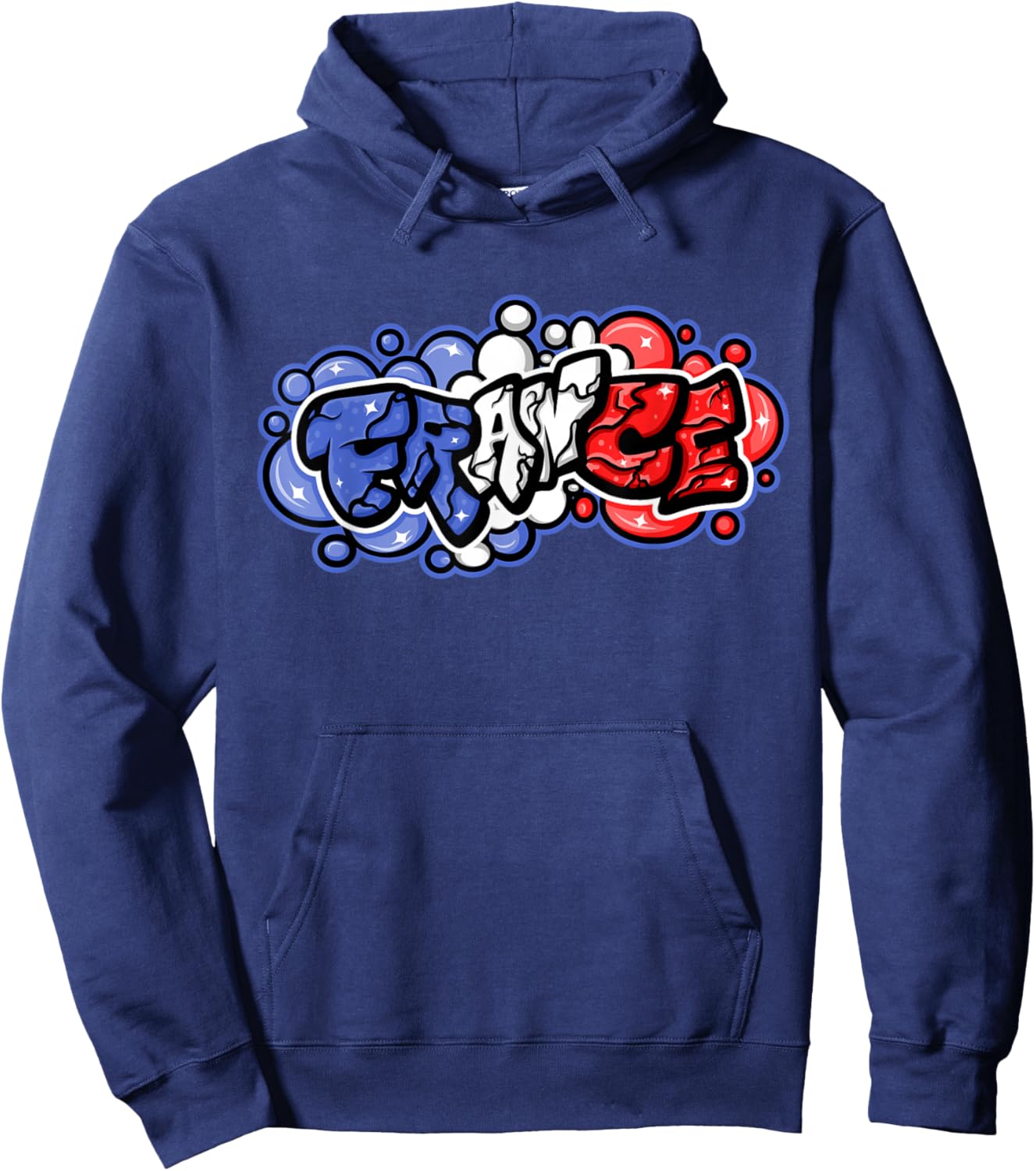 French Urban Streetwear Y2K Street Art Graffiti France Hoodie - Hoodie | Navy