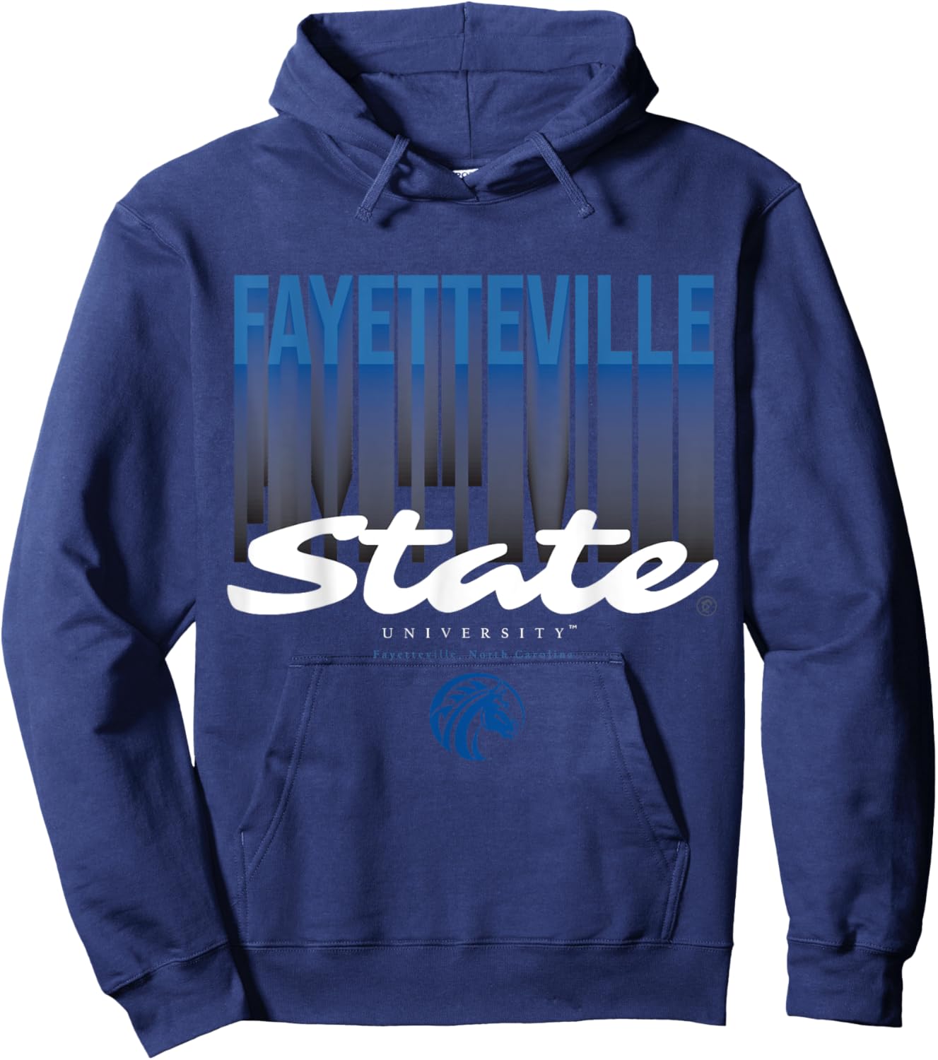 The Yard Essentials - Fayetteville State U - FSU Fade Hoodie - Hoodie | Navy