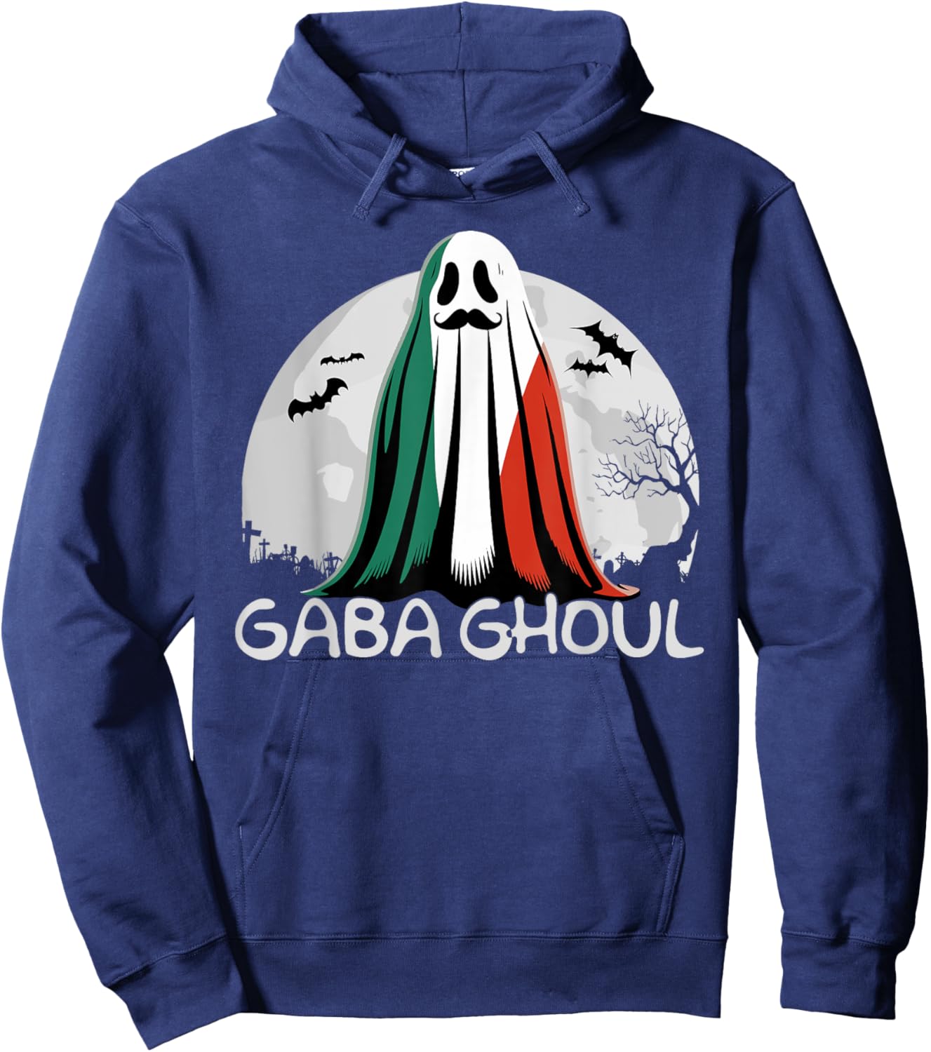 Halloween Graveyard Gaba Ghoul Ghost Funny Italian Gabaghool Hoodie - Hoodie | Navy