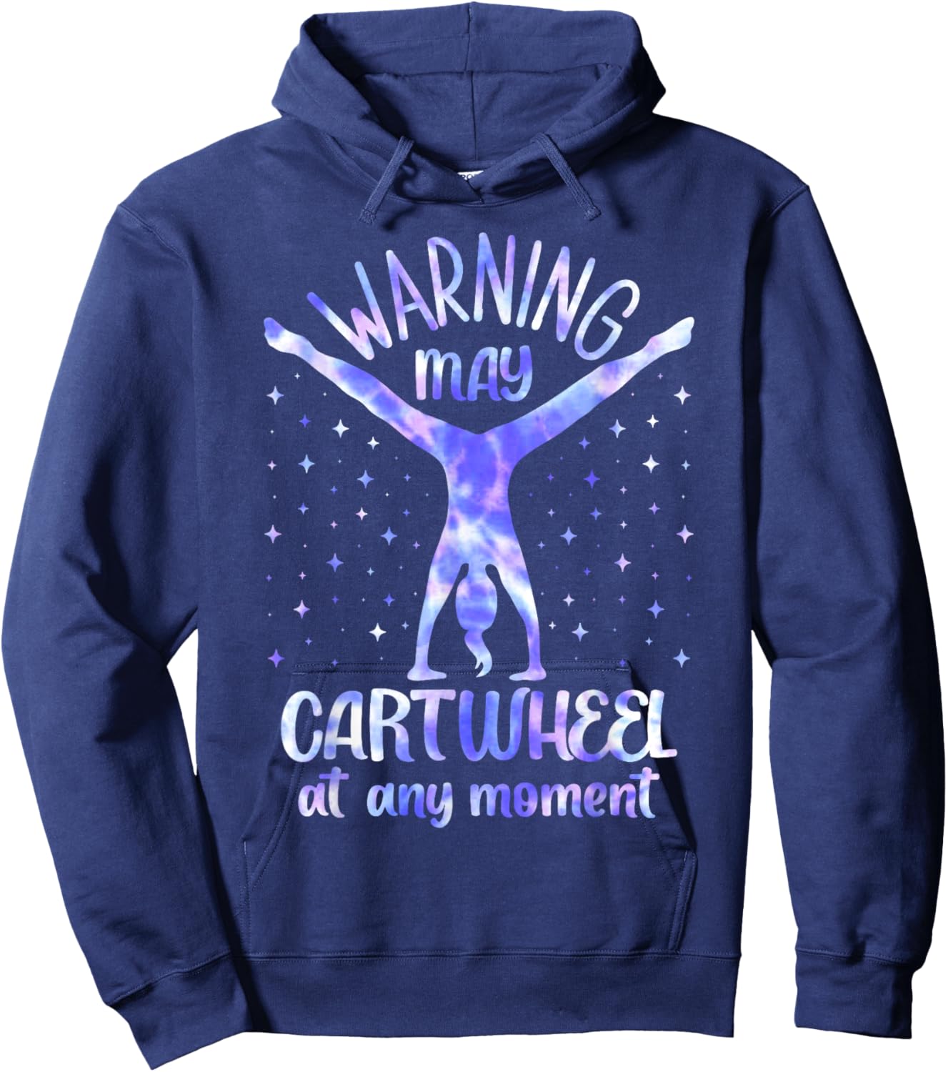 Cartwheel Gymnast Girl Tie Dye Gymnastic Girl Tumbling Hoodie - Hoodie | Navy