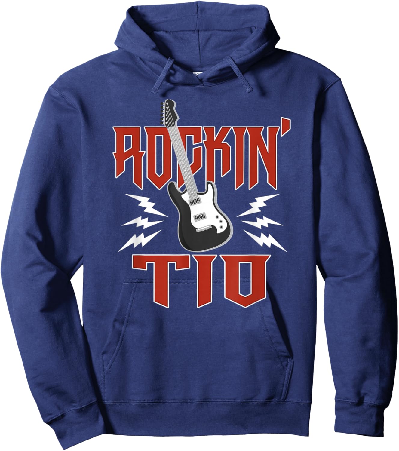 TIO Rockin One Birthday Family Matching Rock Guitar Hoodie - Hoodie | Navy