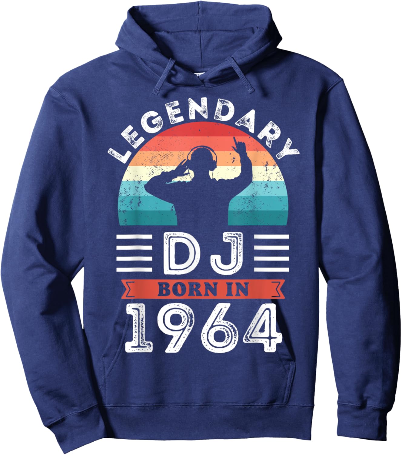 Legendary DJ born 1964 60th Birthday Gifts Hoodie - Hoodie | Navy