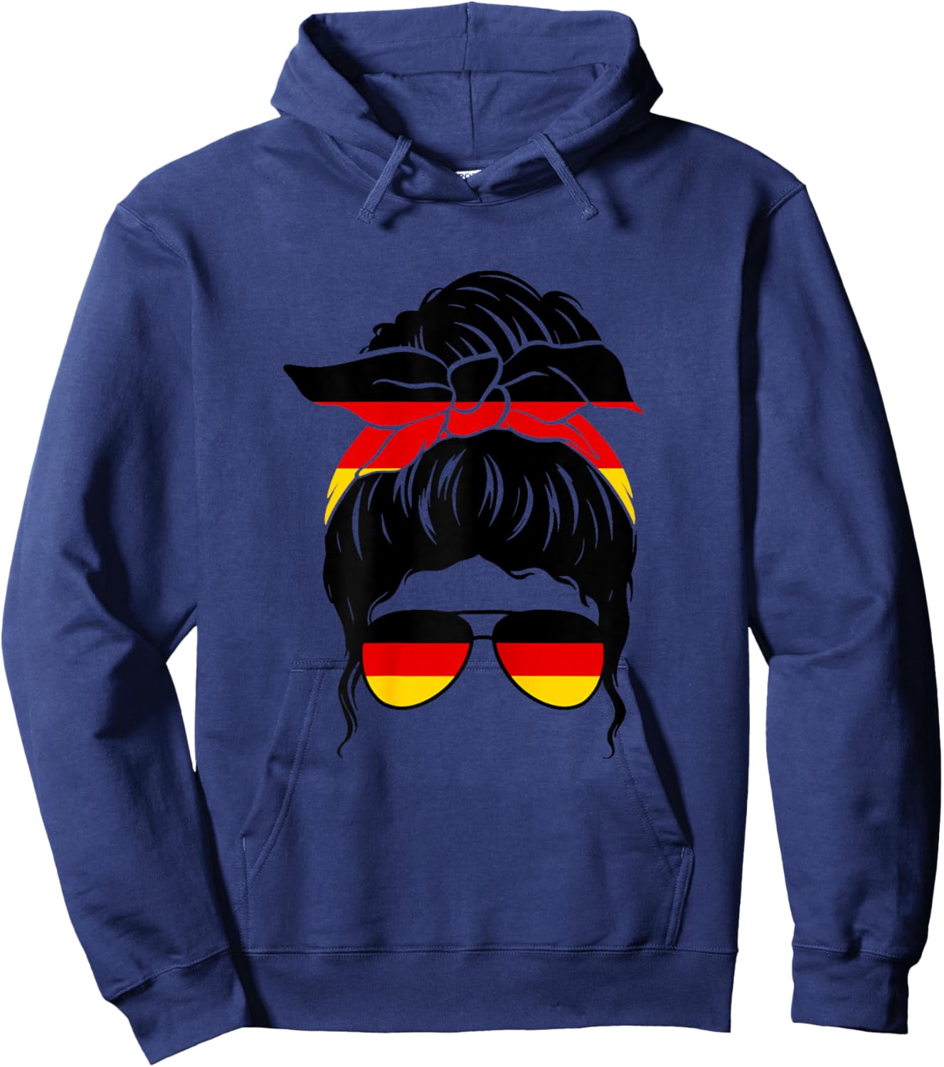 Deutsches Mädchen Deutschland Deutsche Flagge Stolze Deutsche Frau Hoodie - Hoodie | Navy