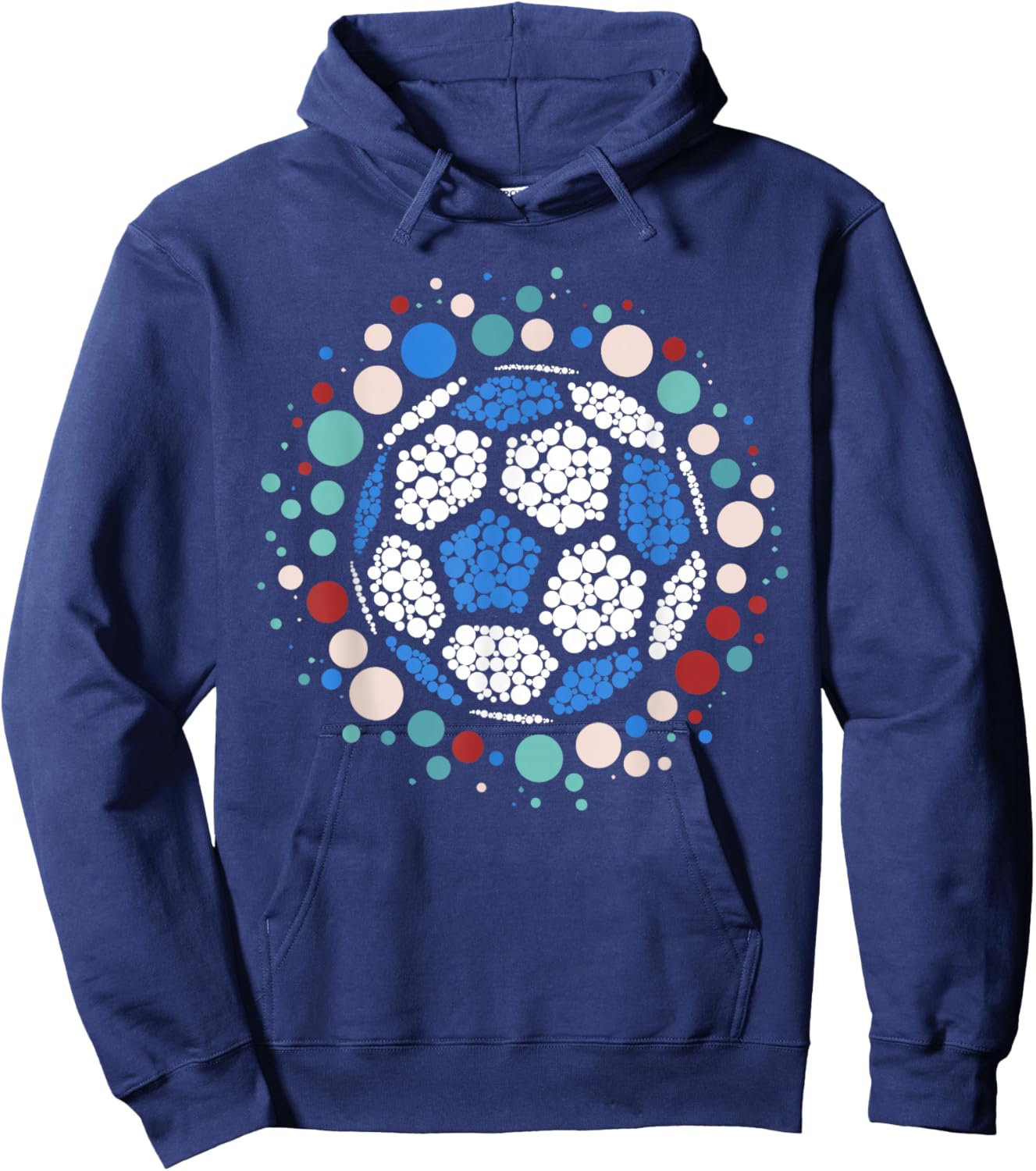 Happy Dot Day Soccer Ball Lover Polka Dot Toddler Youth Hoodie - Hoodie | Navy