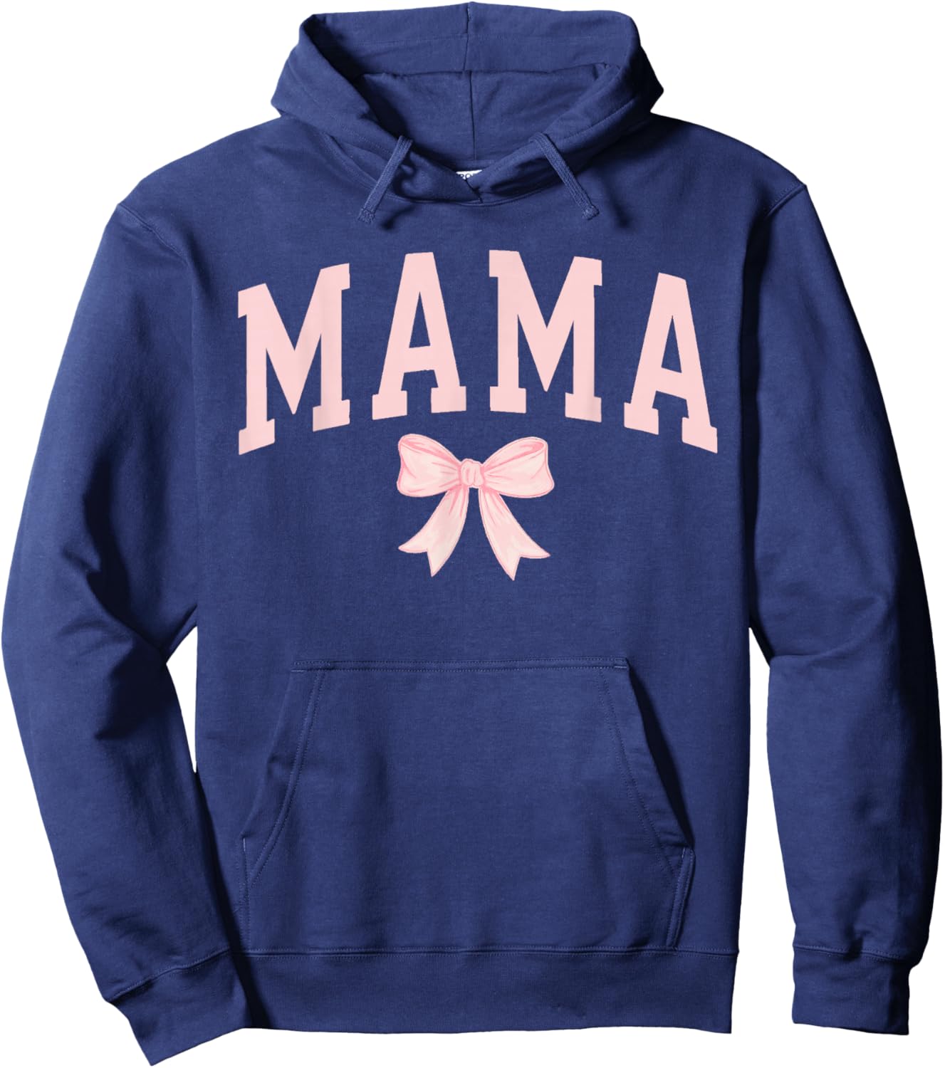 Coquette Bow Mama Shirt Mom Mother's Day Cute Hoodie - Hoodie | Navy