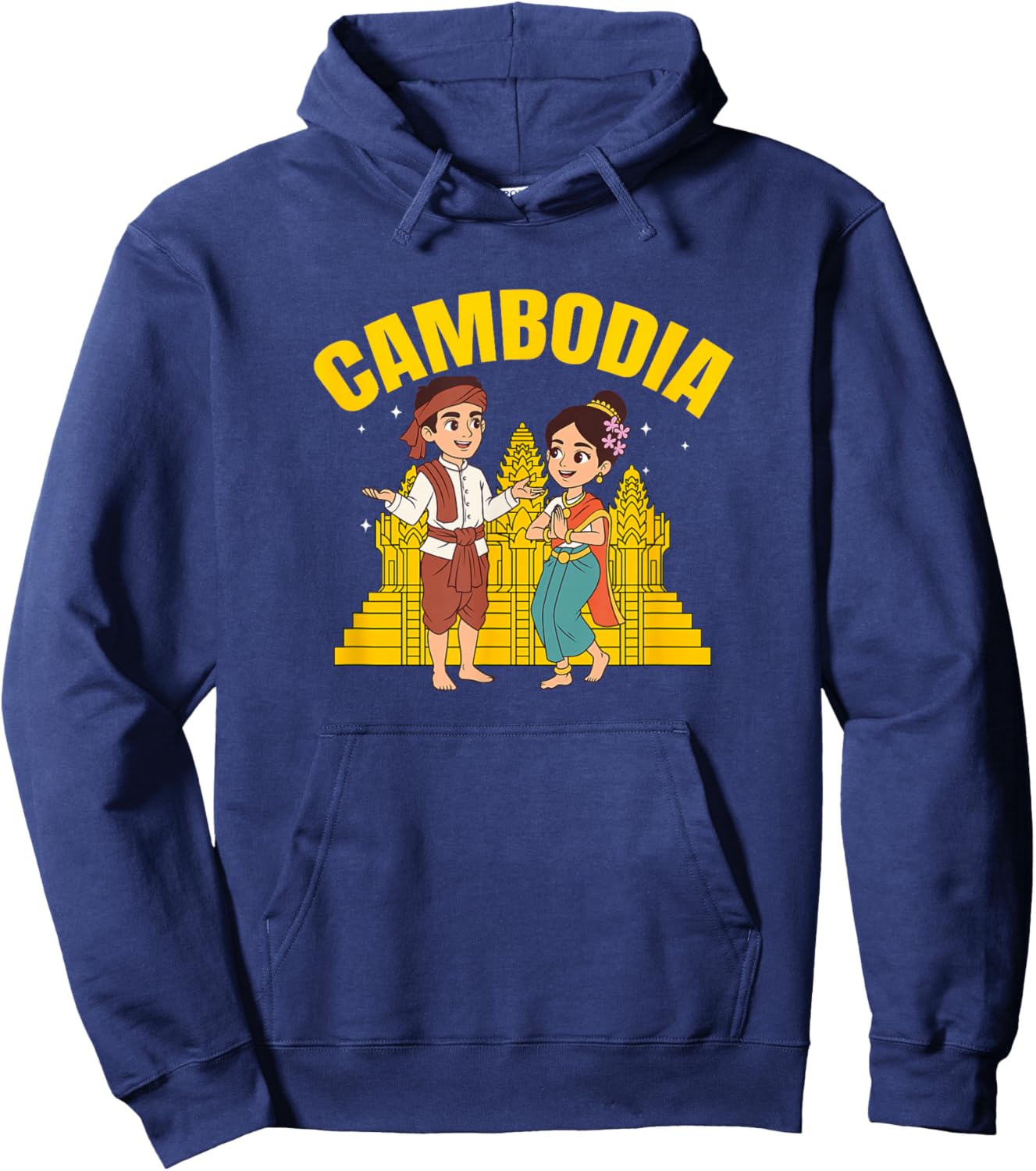 Cambodia Boy Cambodian Apsara Khmer Girl Hoodie - Hoodie | Navy