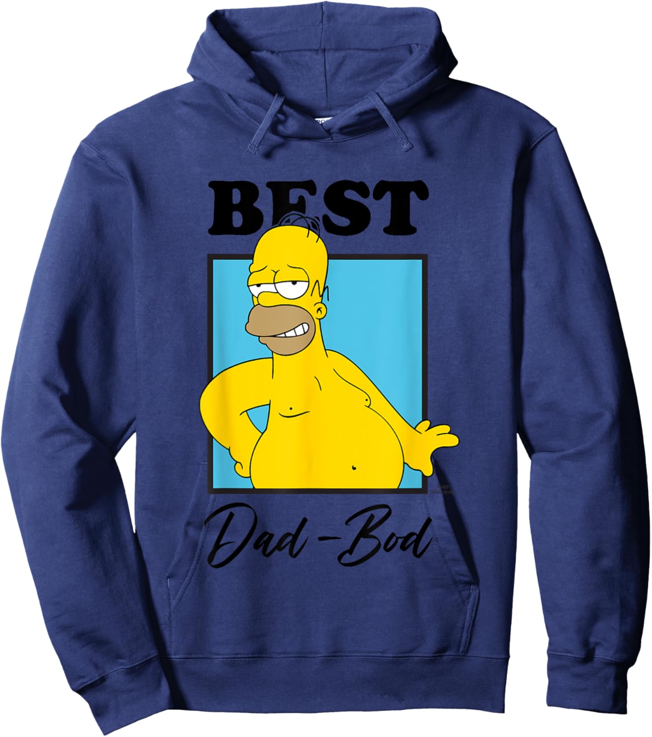 The Simpsons Father's Day Homer Best Dad Bod Hoodie - Hoodie | Navy