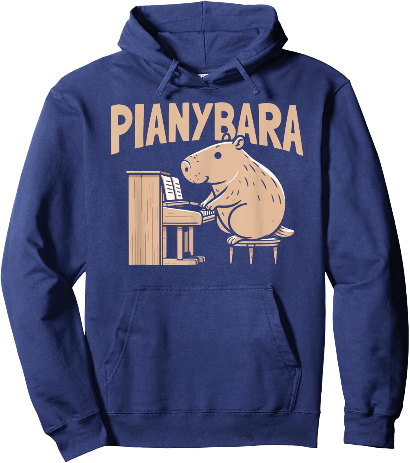 Capybara Piano Pianist Musician - Music Pianybara Hoodie - Hoodie | Navy