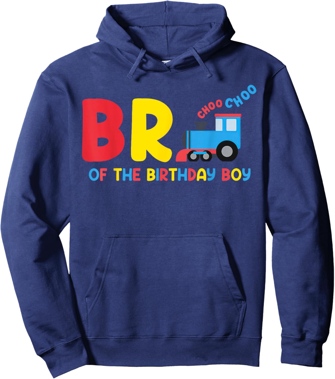 Brother Of The Birthday Boy Choo Choo Train Family Matching Hoodie - Hoodie | Navy