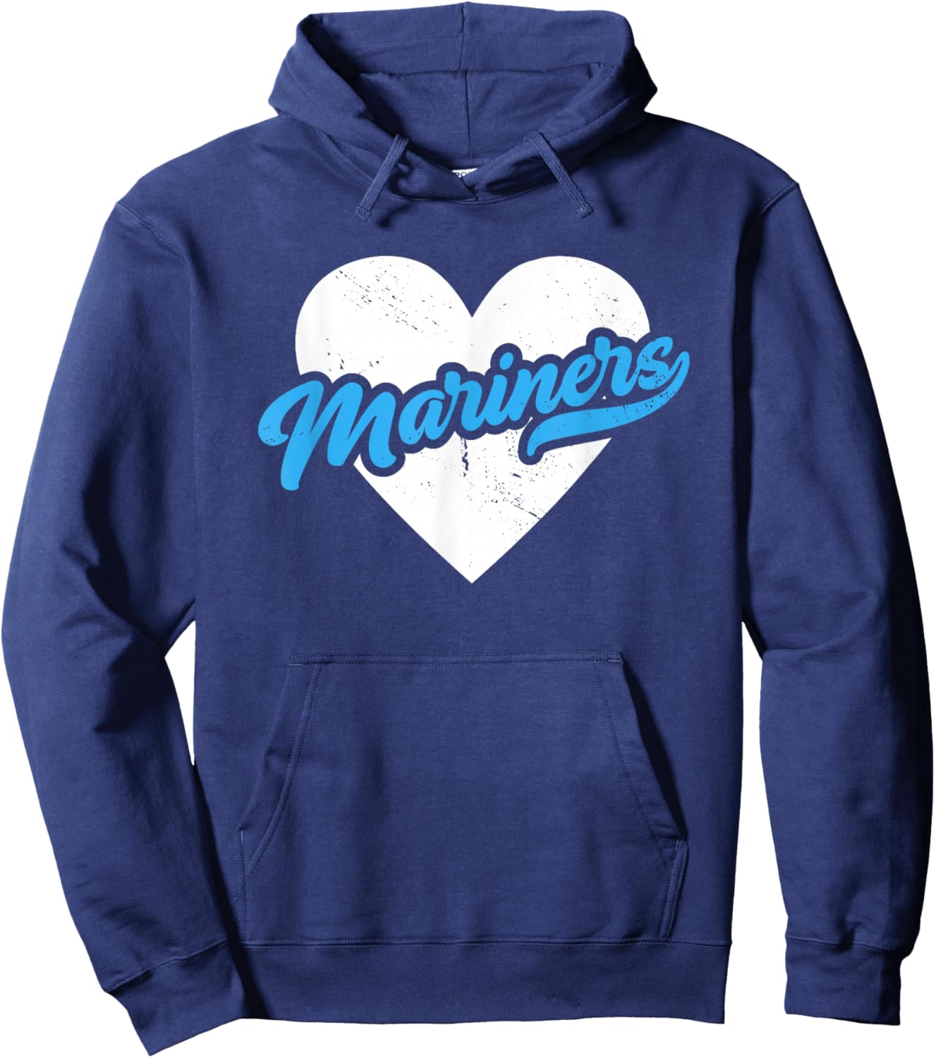 Vintage Mariners High School Go Mariners Pride Heart Hoodie - Hoodie | Navy