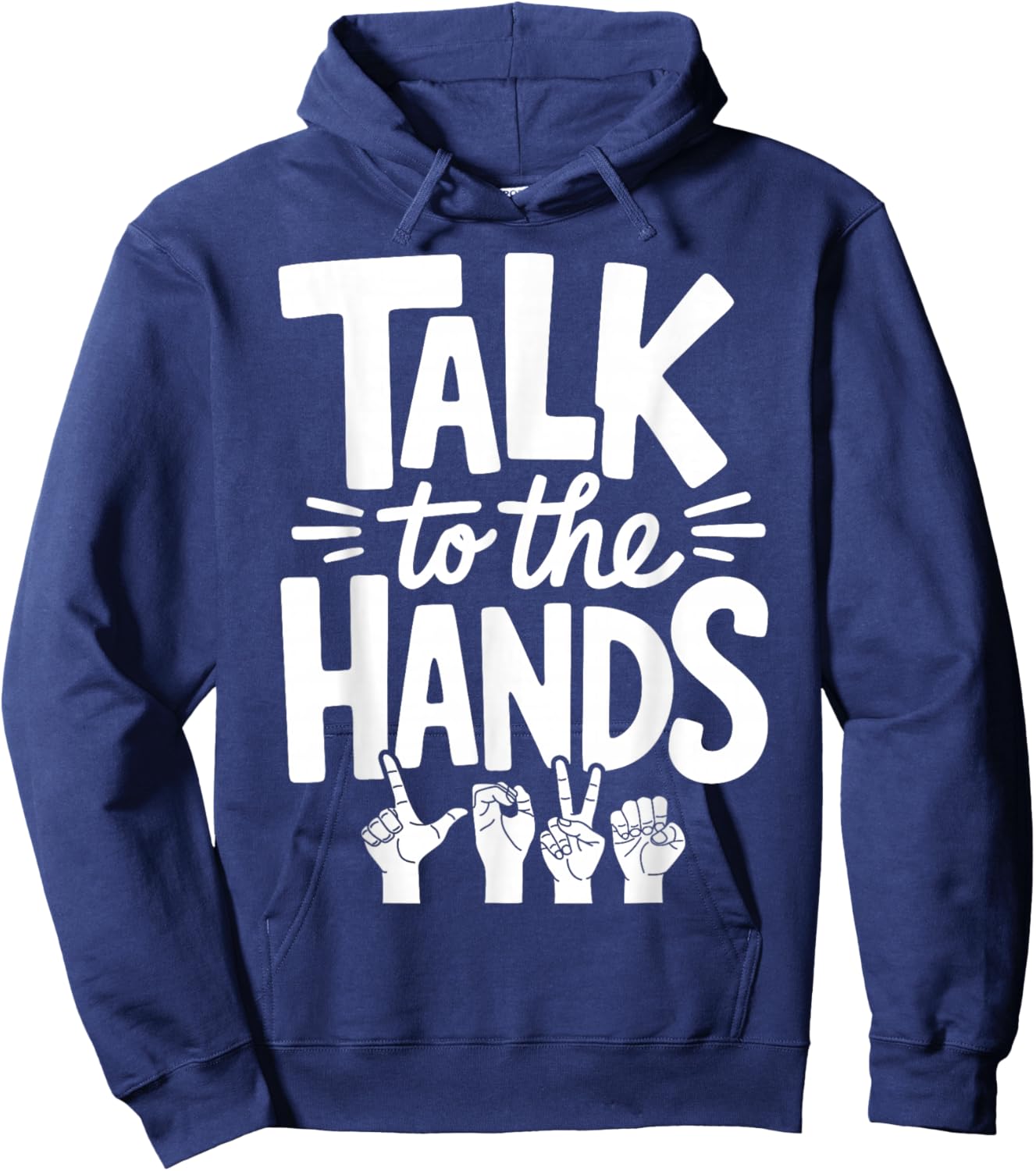 ASL Sign Language ASL Interpreter Deaf Hoodie - Hoodie | Navy