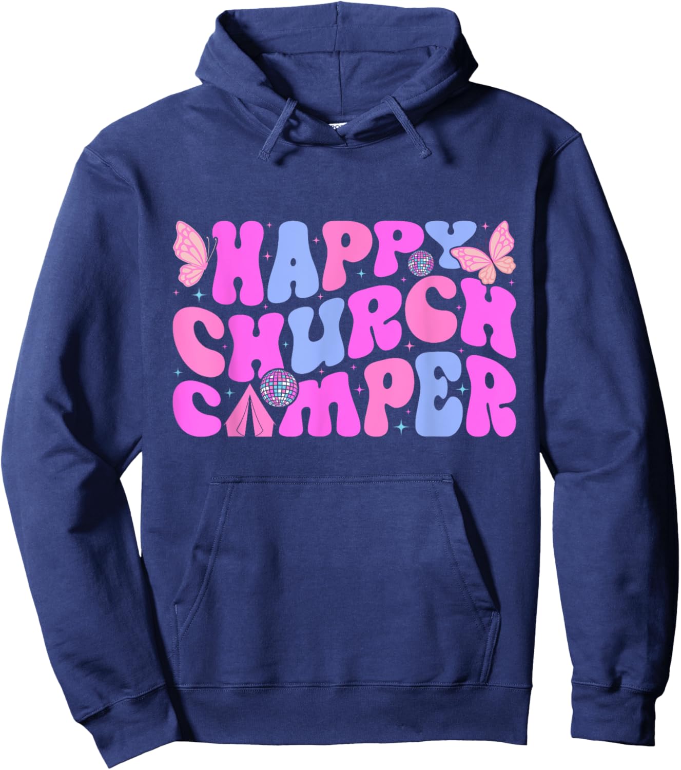 Happy Summer Church Camping Crew Last Day Of School Hoodie - Hoodie | Navy