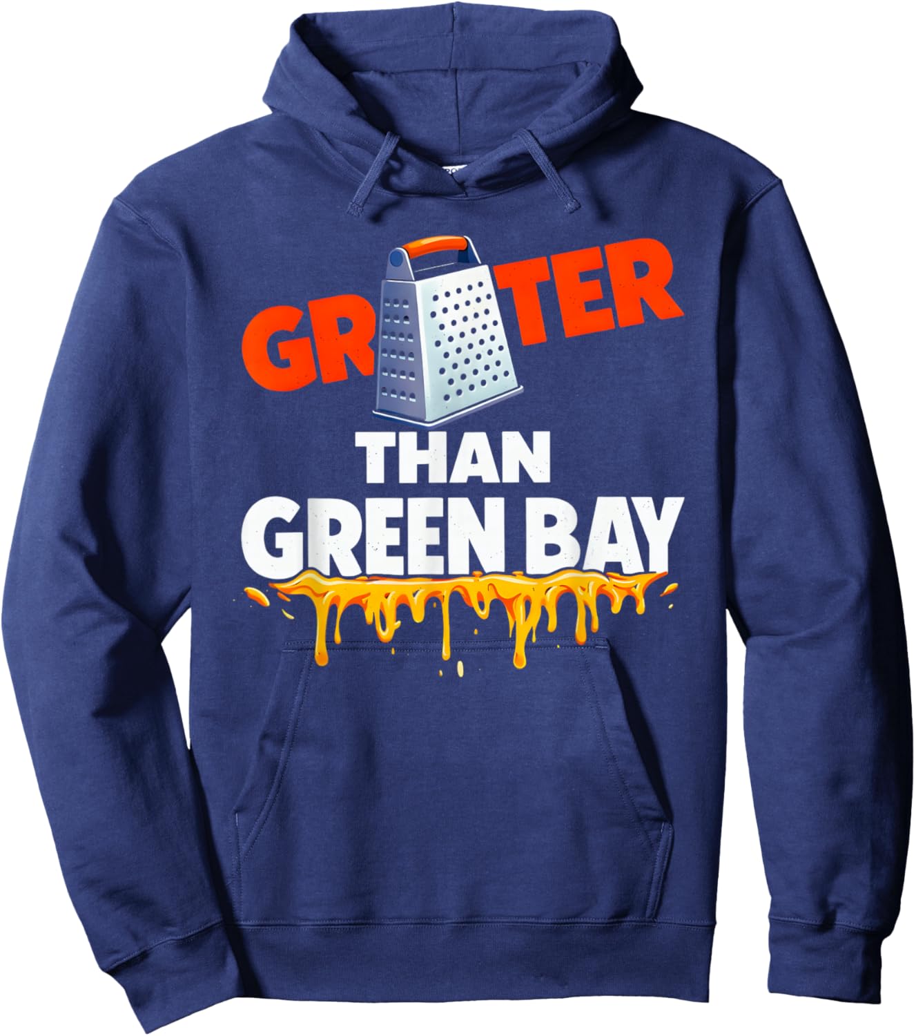 Grater Than Green Bay Greater Cheese Grate Hoodie - Hoodie | Navy
