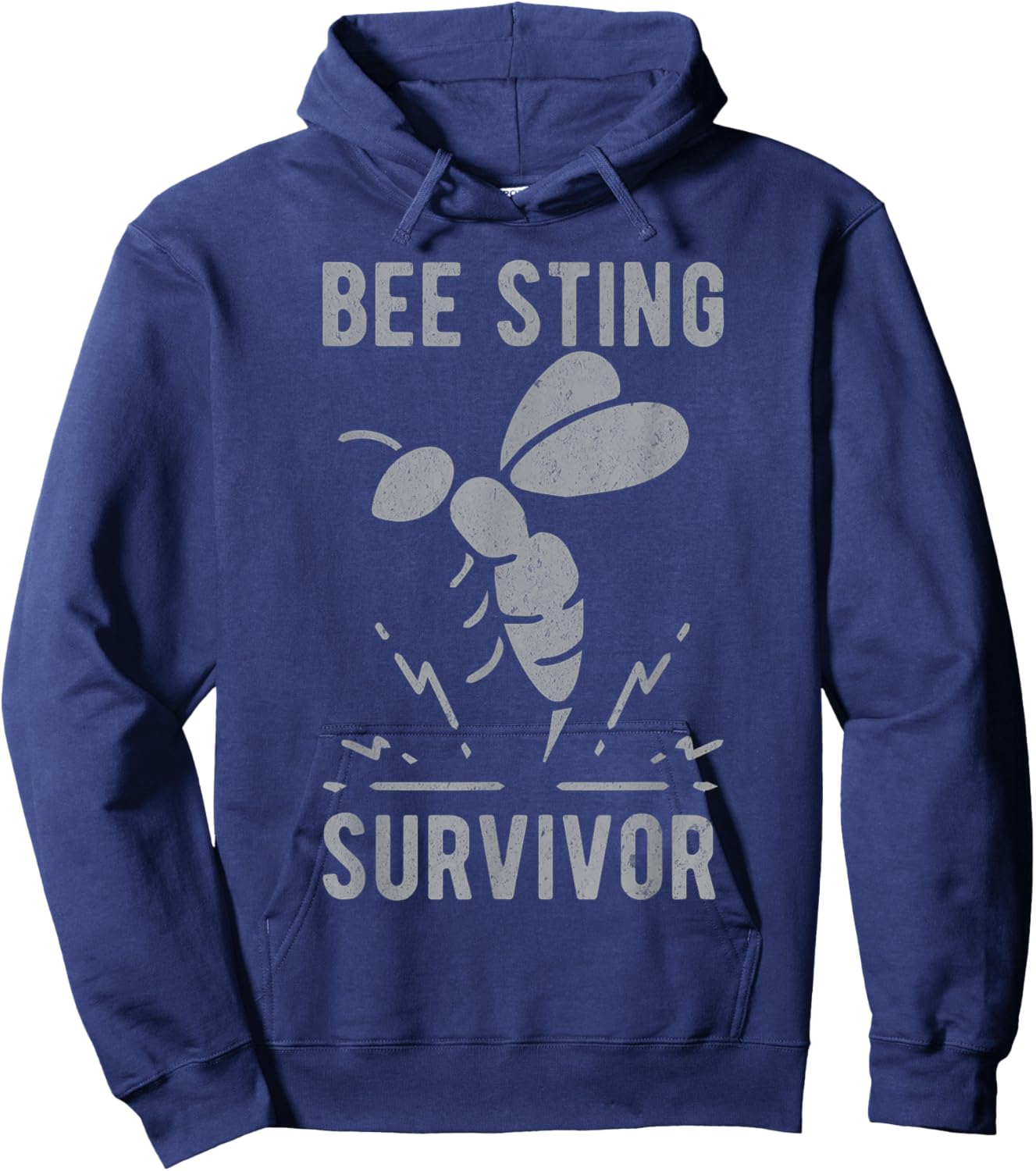 Vintage Bee Sting Survivor I Survived a Bee Sting Bee Keeper Hoodie - Hoodie | Navy