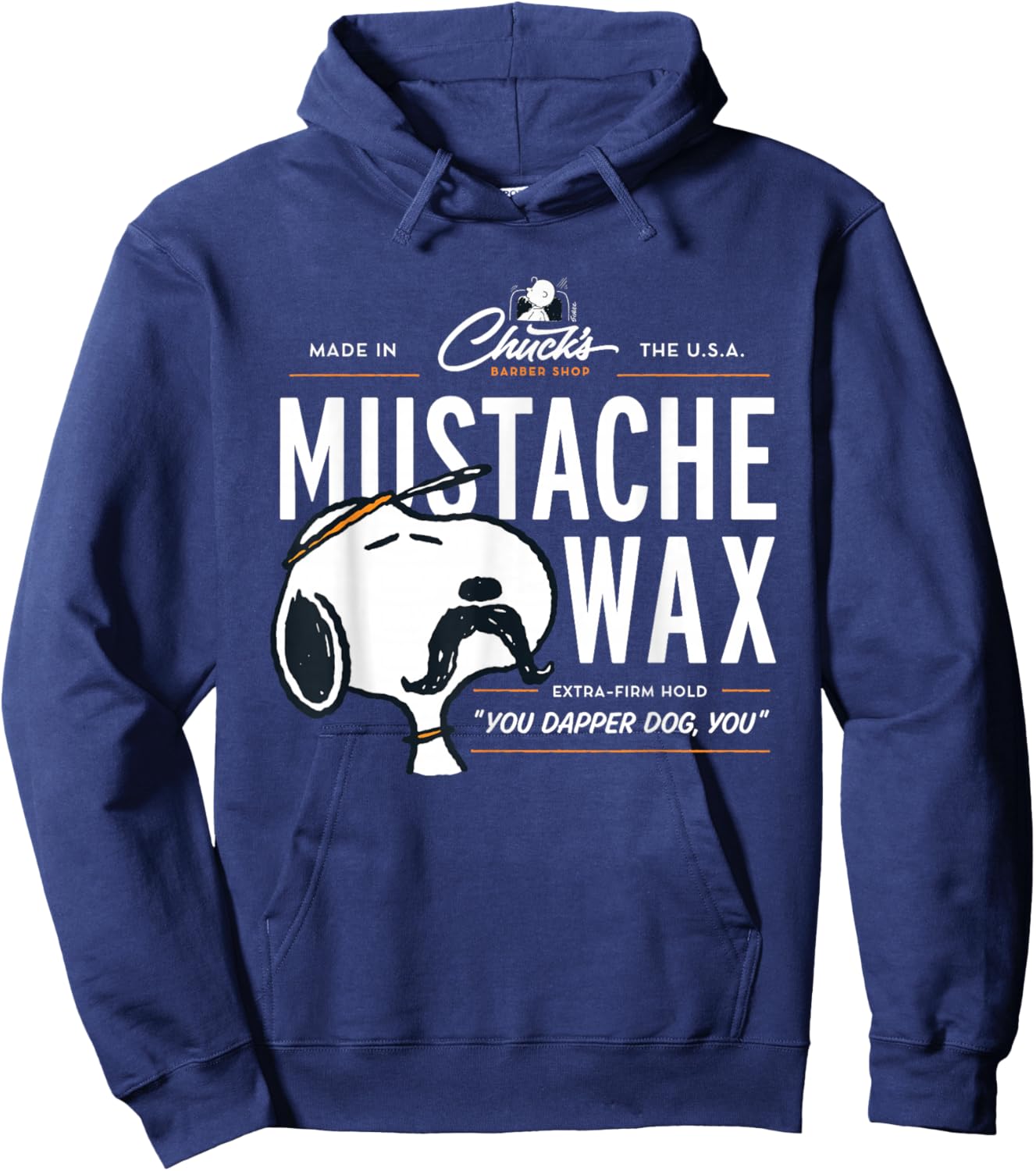 Peanuts Snoopy Mustache Wax Hoodie - Hoodie | Navy