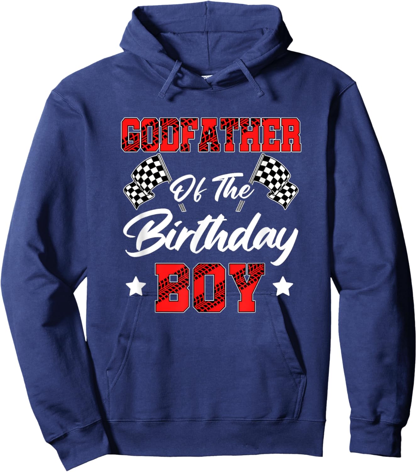 Race Car Godfather Of The Birthday Boy Racing Family Pit Hoodie - Hoodie | Navy