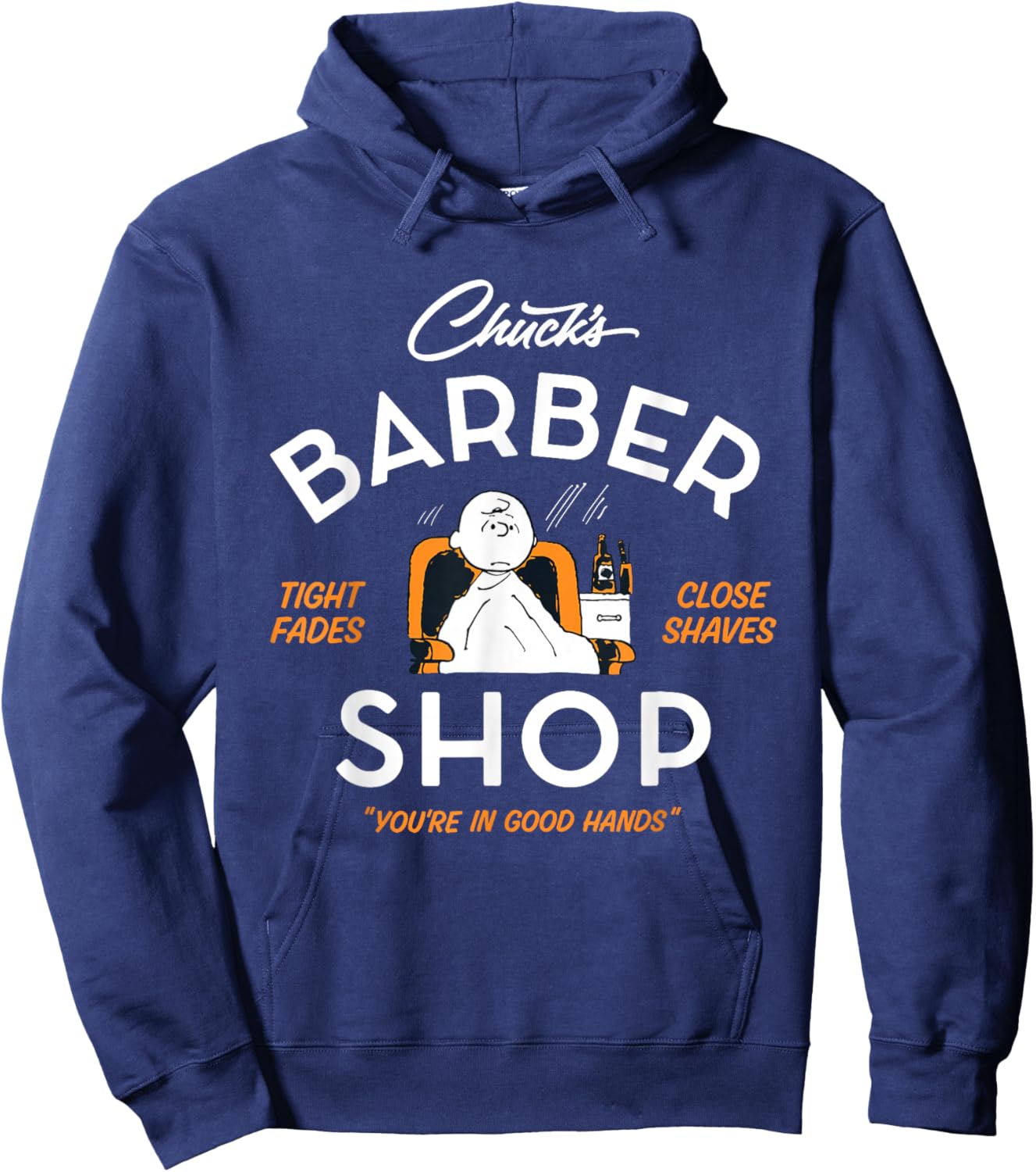 Peanuts Charlie Brown Chucks Barber Shop Hoodie - Hoodie | Navy