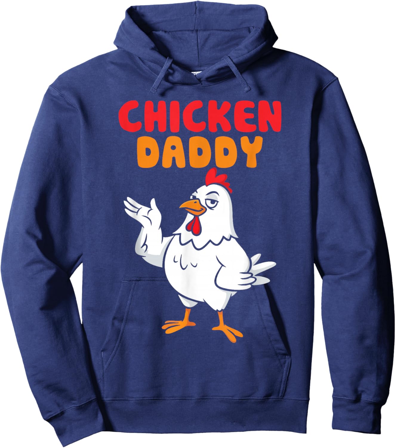 Chicken Daddy Vintage Poultry Farmer Funny Fathers Day Men Hoodie - Hoodie | Navy