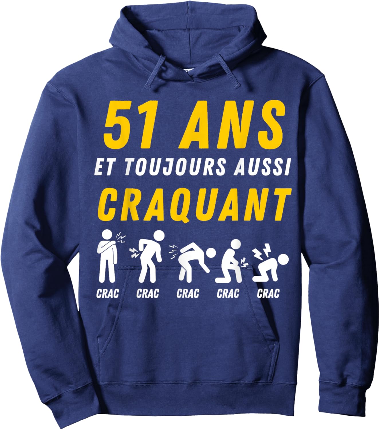 Gift Humour 51st Anniv 1975 Birthday 51 Years Man Hoodie - Hoodie | Navy