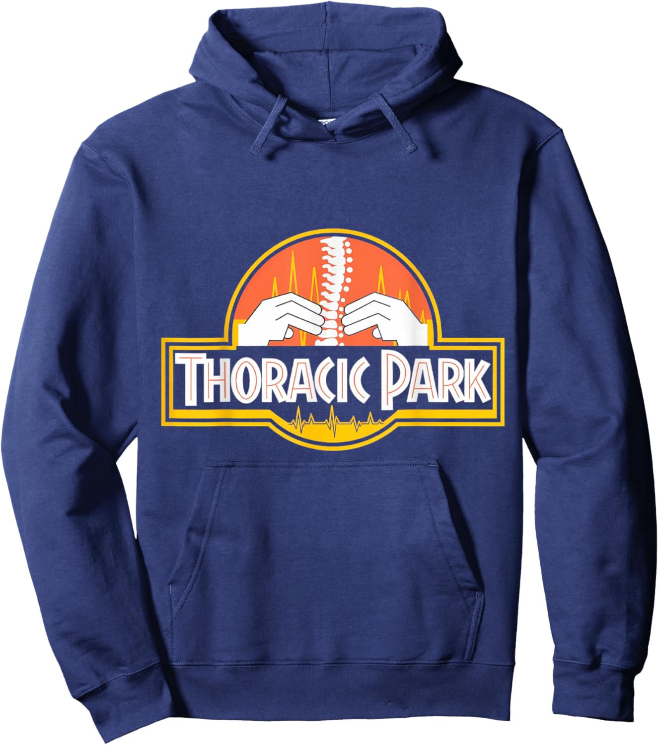 Thoracic Spine Park Chiropractor Orthopedist Hoodie - Hoodie | Navy