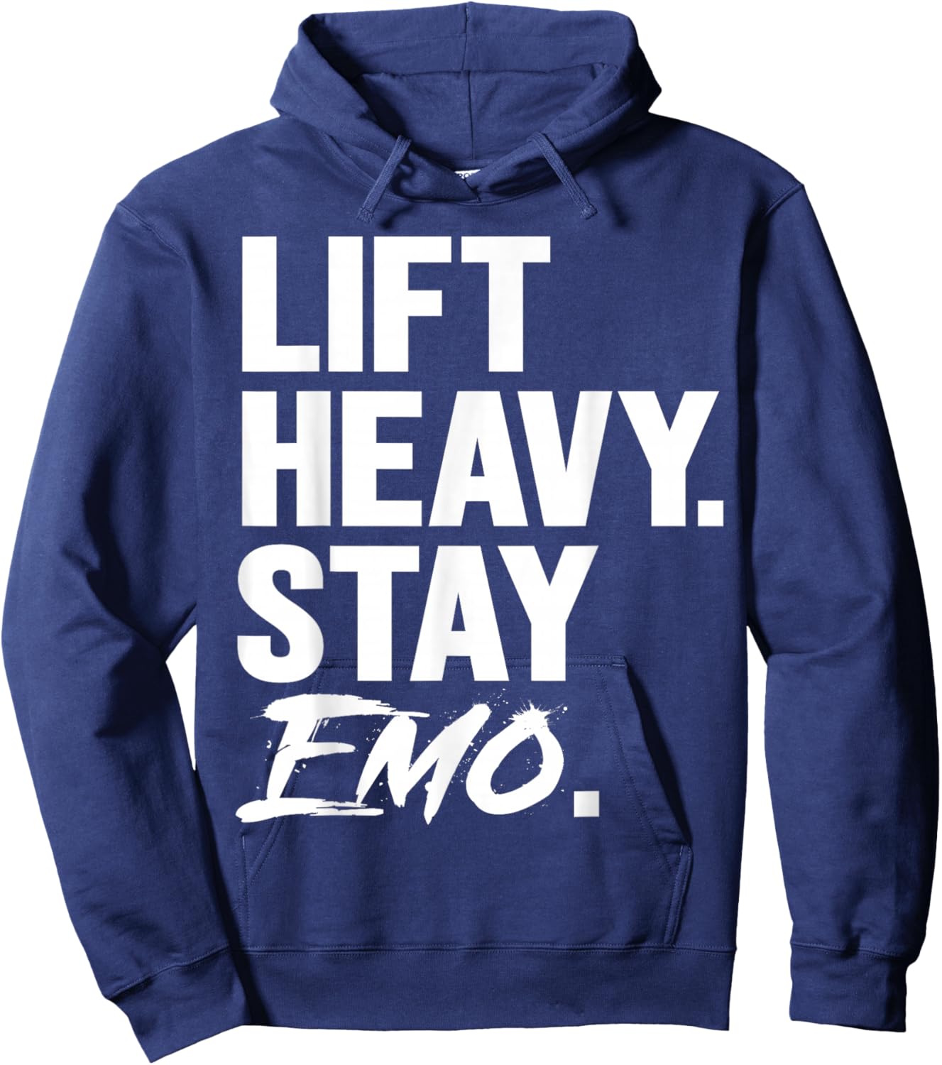Lift Heavy Stay Emo Gym and Fitness Weightlifting Emo Lover Hoodie - Hoodie | Navy