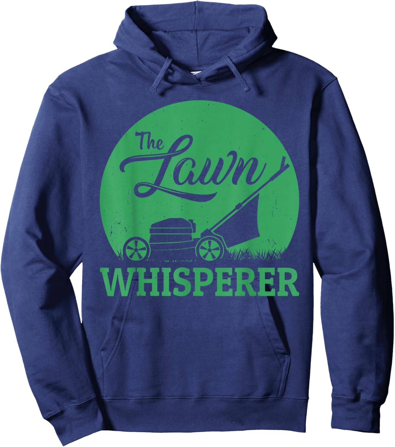Lawn Whisperer Funny Gardener Lawn Mower Gag Outfit Hoodie - Hoodie | Navy