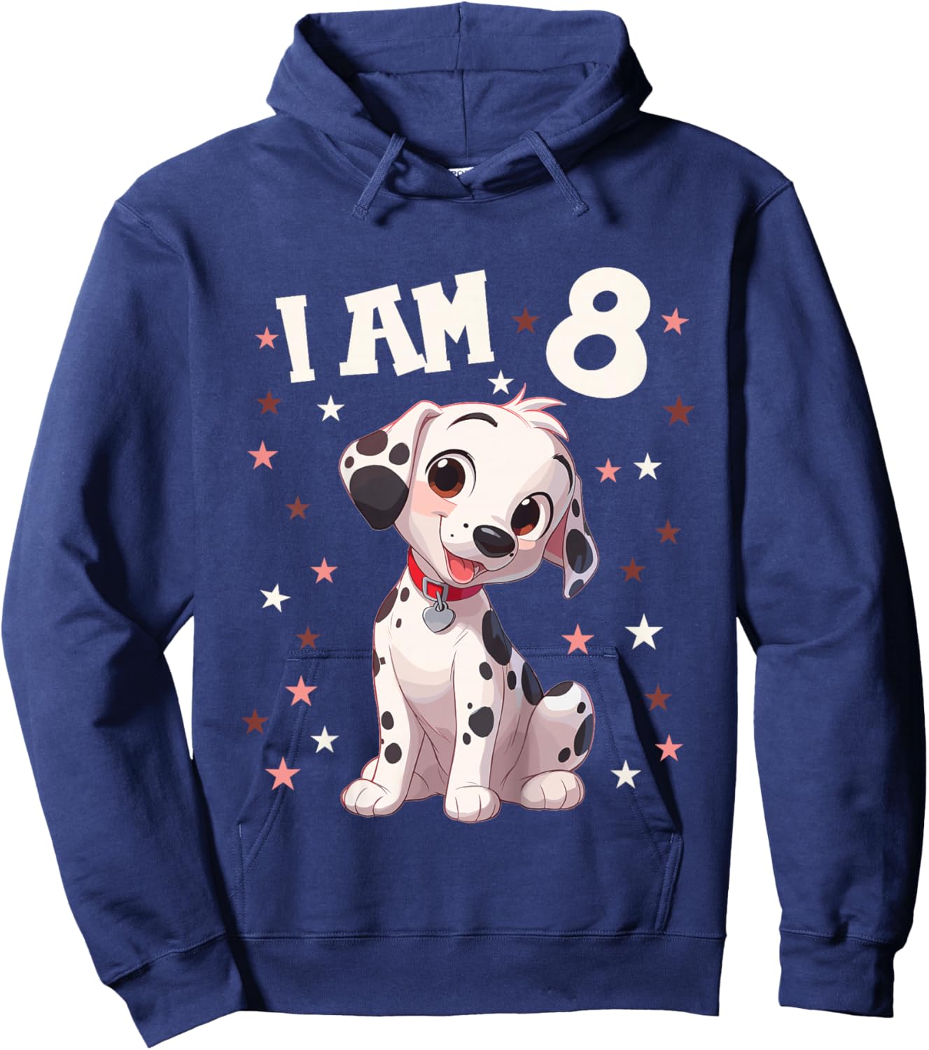 Kids 8 Years old 8th birthday Dalmatian Dogs Dalmatian Dog Hoodie - Hoodie | Navy