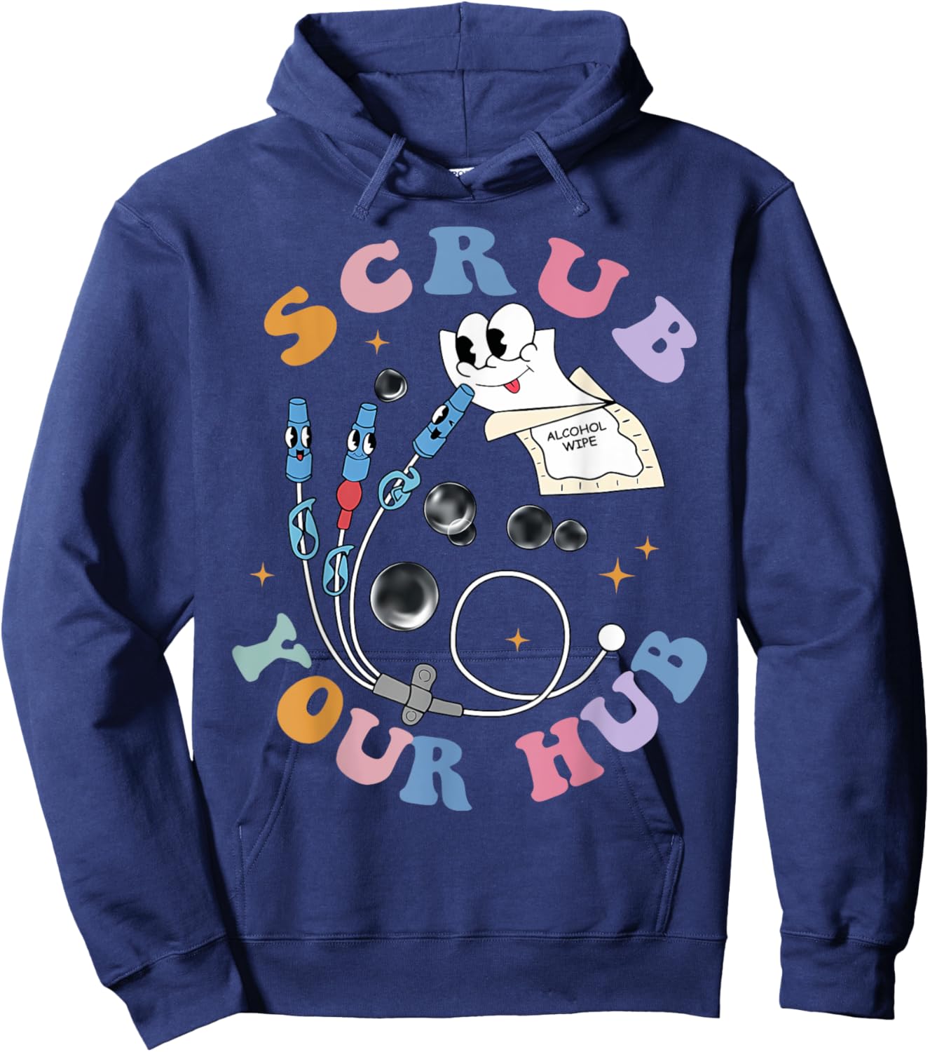 Scrub Your Hub Funny Peds ER ICU RN Grad Clinical Preceptor Hoodie - Hoodie | Navy