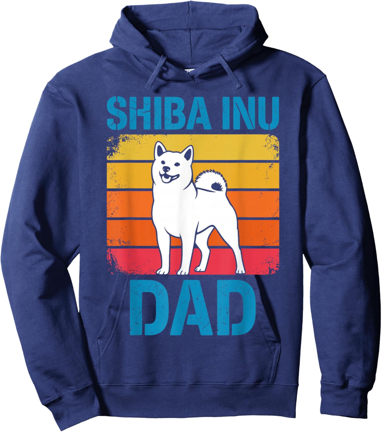 Funny Shiba Inu Design Boys Dad Shiba Inu Dog Lovers Hoodie - Hoodie | Navy